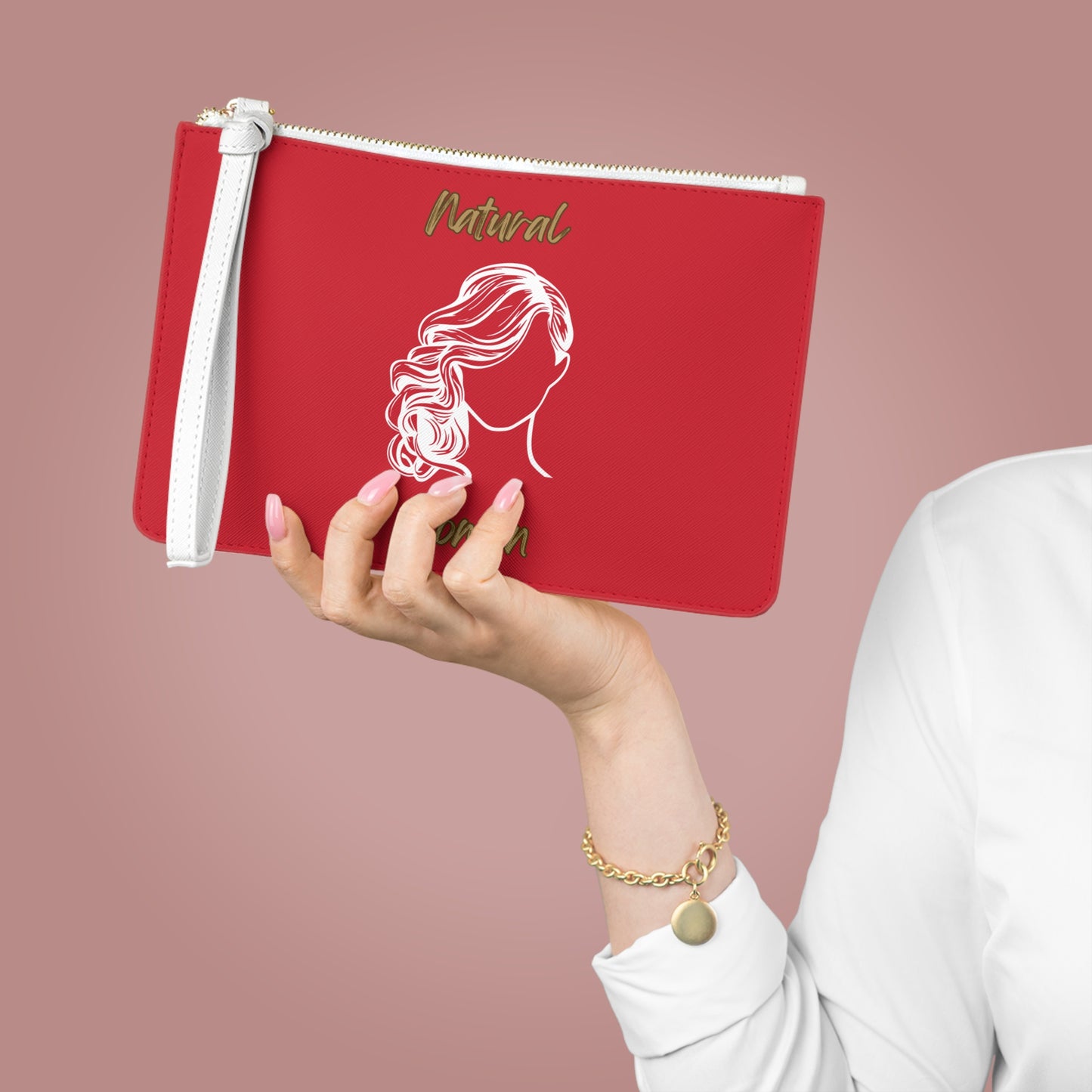 Natural Woman Long Curl (WL) Clutch Bag DARK RED