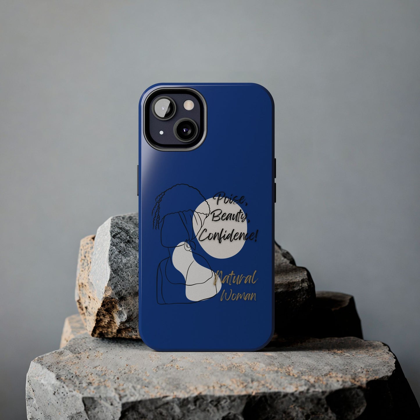 Natural Woman Puff (BL)Tough Phone Cases DARK BLUE