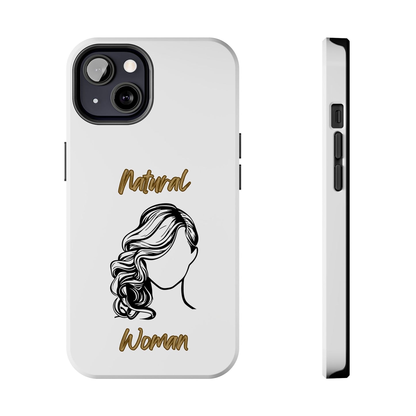 Natural Woman Long Curl (BL)Tough Phone Cases WHITE