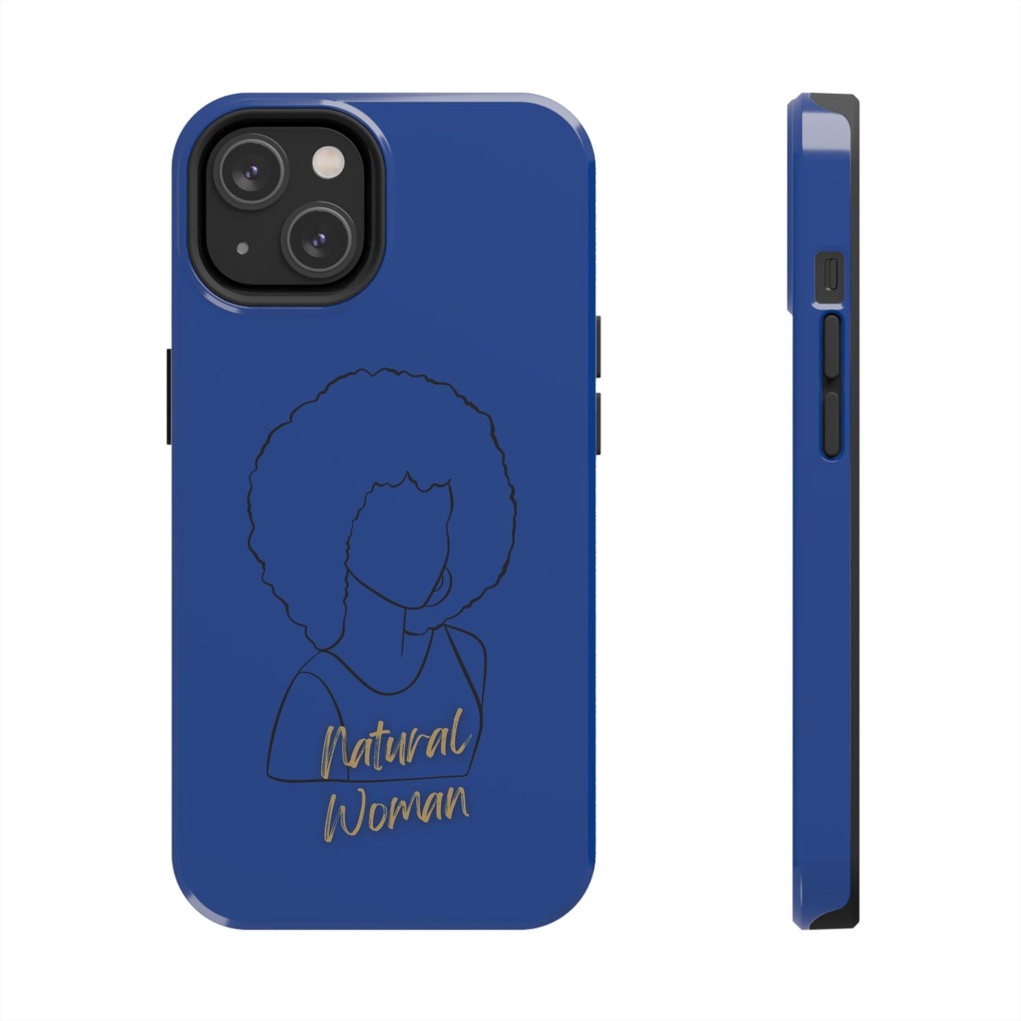 Natural Woman Afro (BL)Tough Phone Cases DARK BLUE