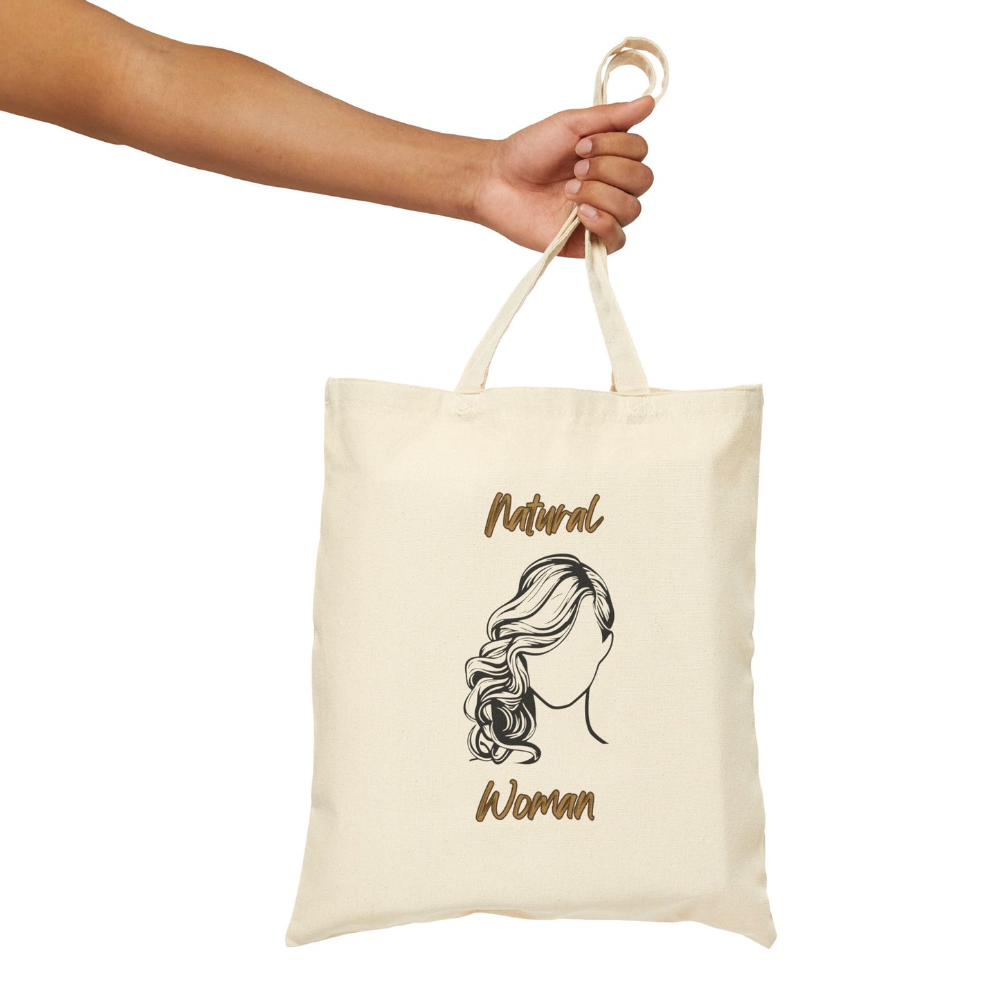 Natural Woman Long Curl (BL) Canvas Tote Bag