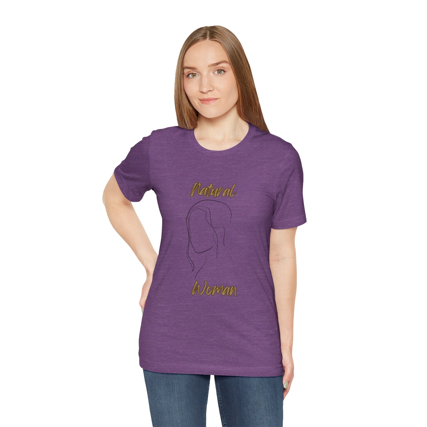 Natural Woman Hanging hair (BL) Short Sleeve T-Shirt