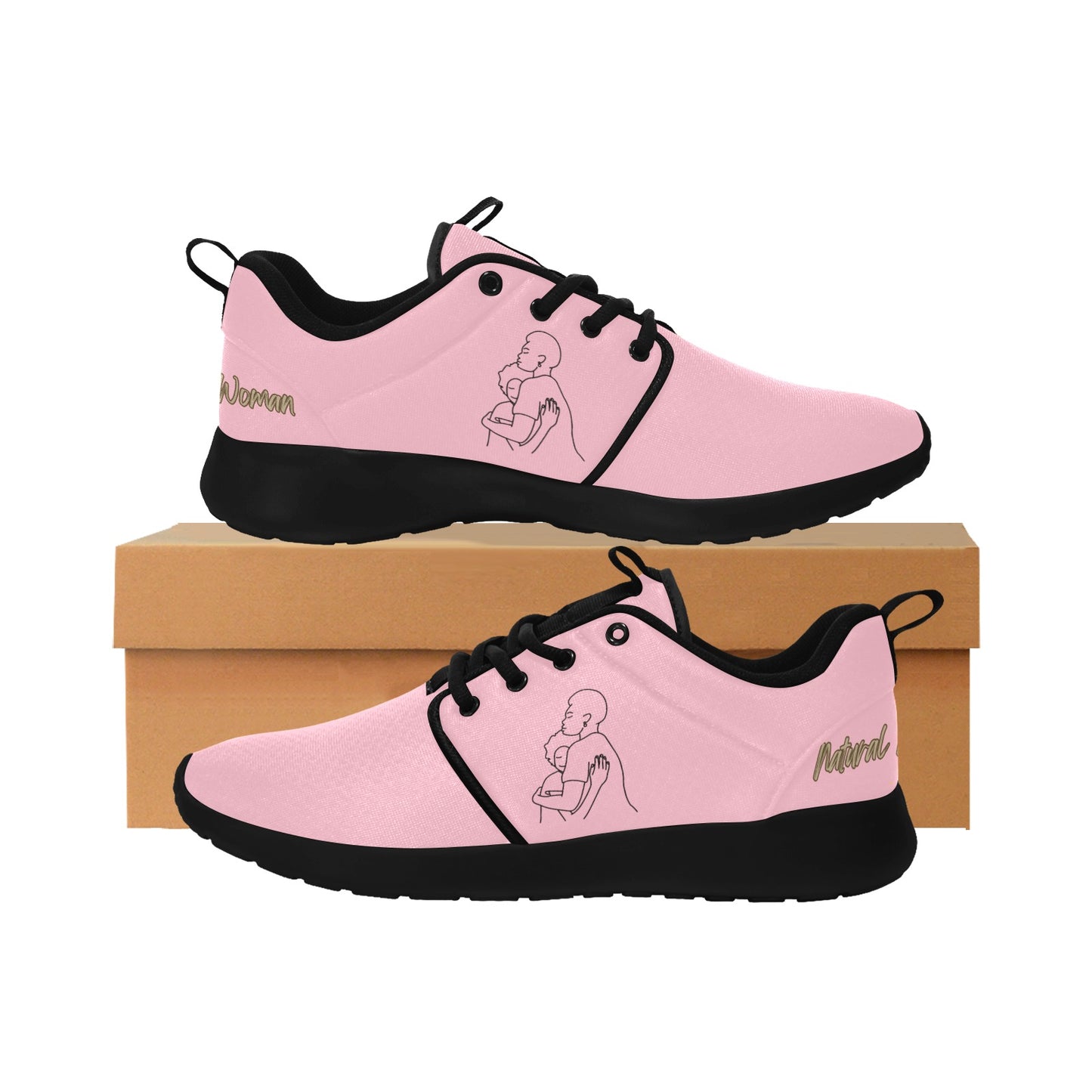 Natural Woman SAFE WITH MOMMA (BL) PINK w/ Sole Sneakers