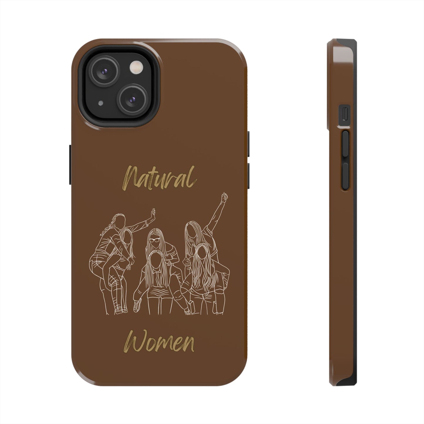 Natural Woman Piggy Back (WL) Tough Phone Cases BROWN