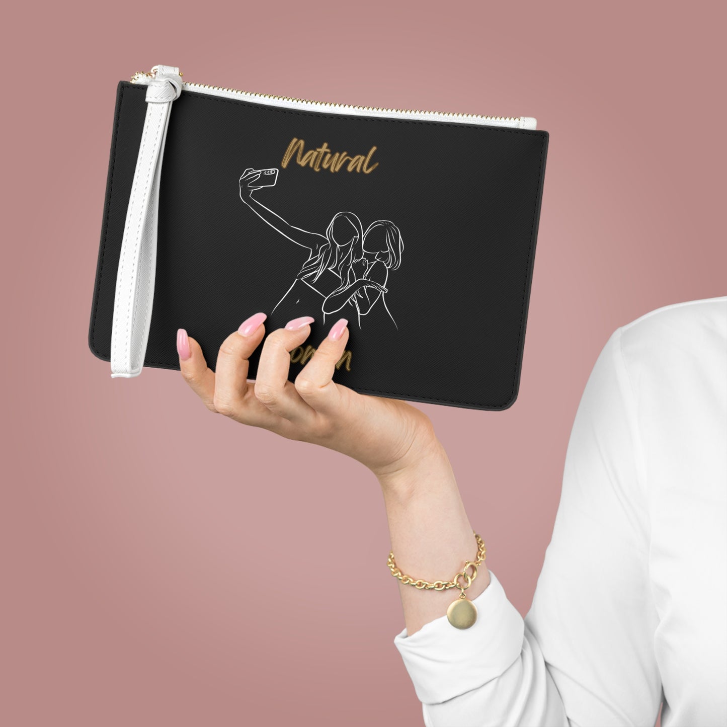 Natural Women Friends Selfie (WL) Clutch Bag BLACK