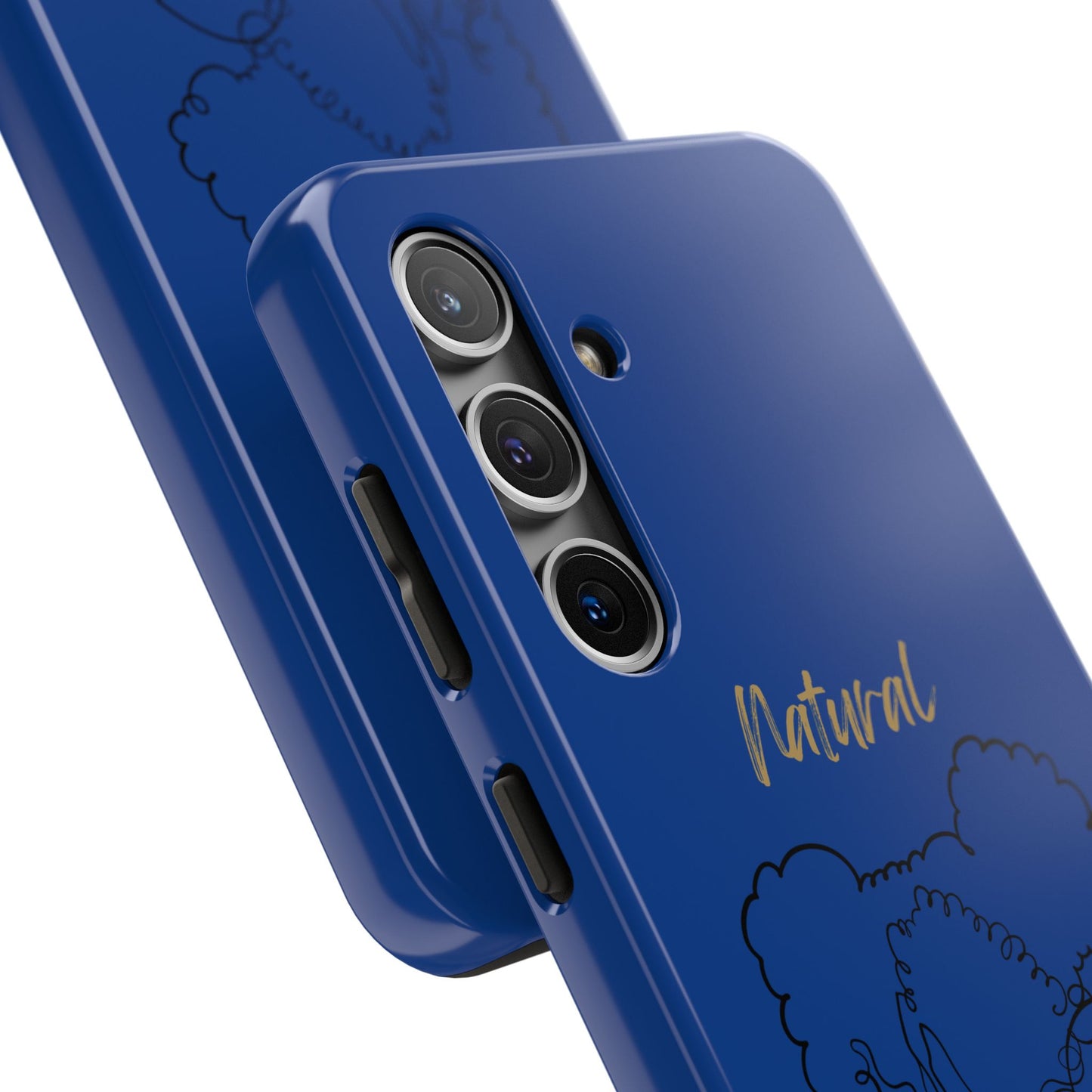Natural Woman Twin Puffs (BL)Tough Phone Cases DARK BLUE