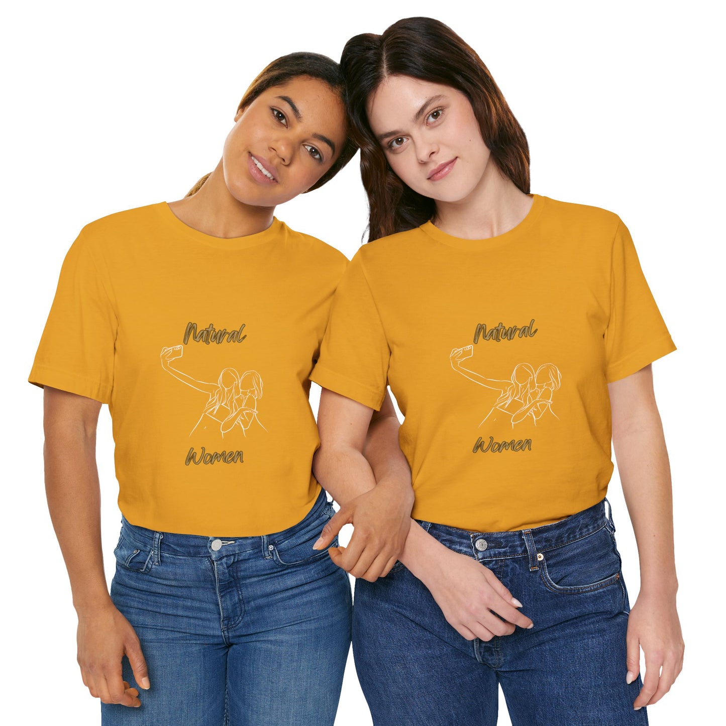 Natural Women Friends Selfie (WL) Short Sleeve T-Shirt