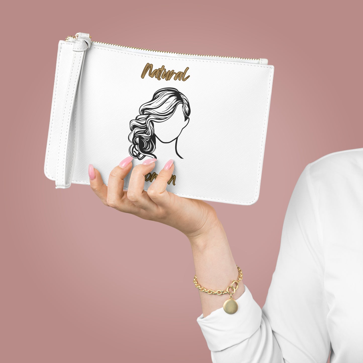 Natural Woman Long Curl (BL) Clutch Bag WHITE