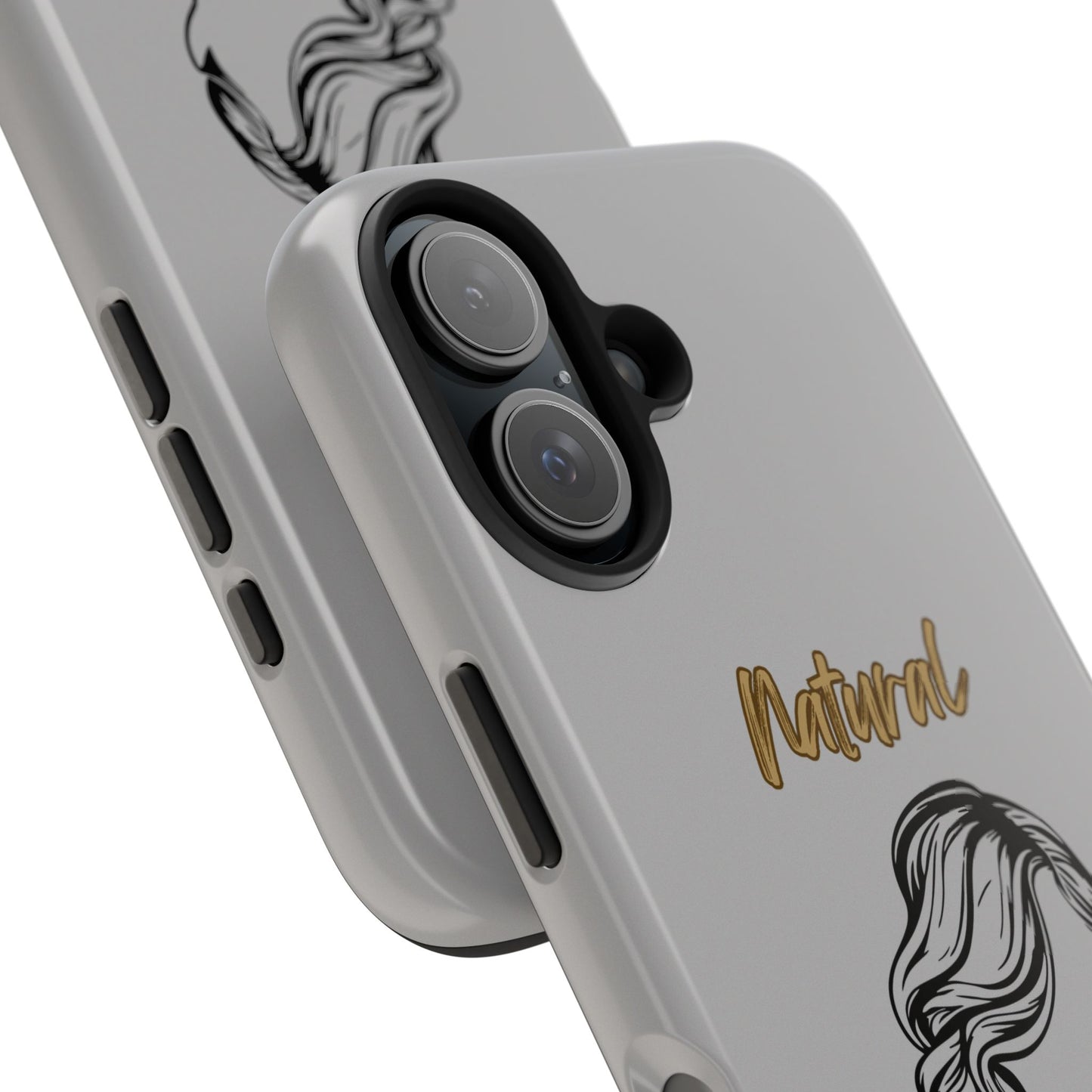 Natural Woman Long Curl (BL)Tough Phone Cases LIGHT GREY