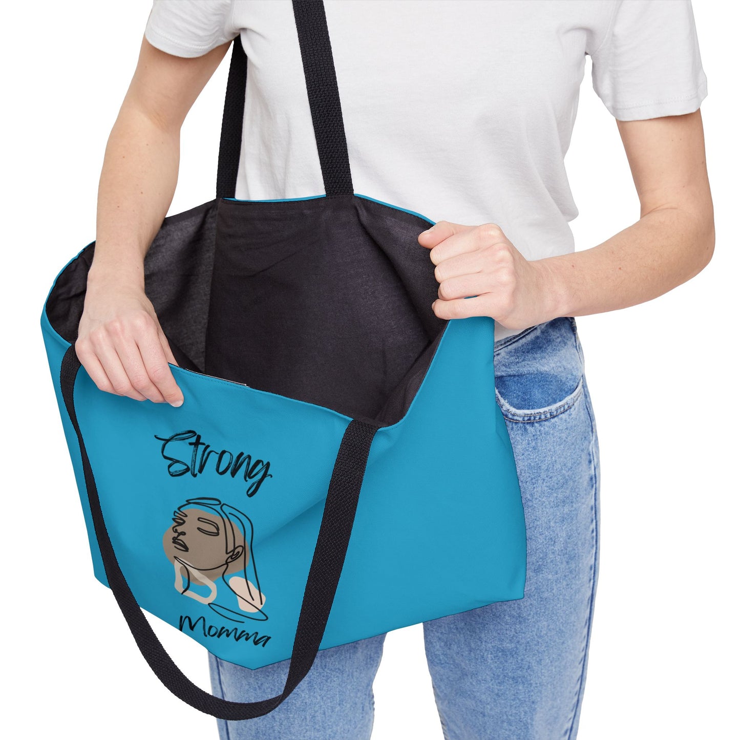 Strong Momma (BL) Weekender Tote Bag TURQUOISE