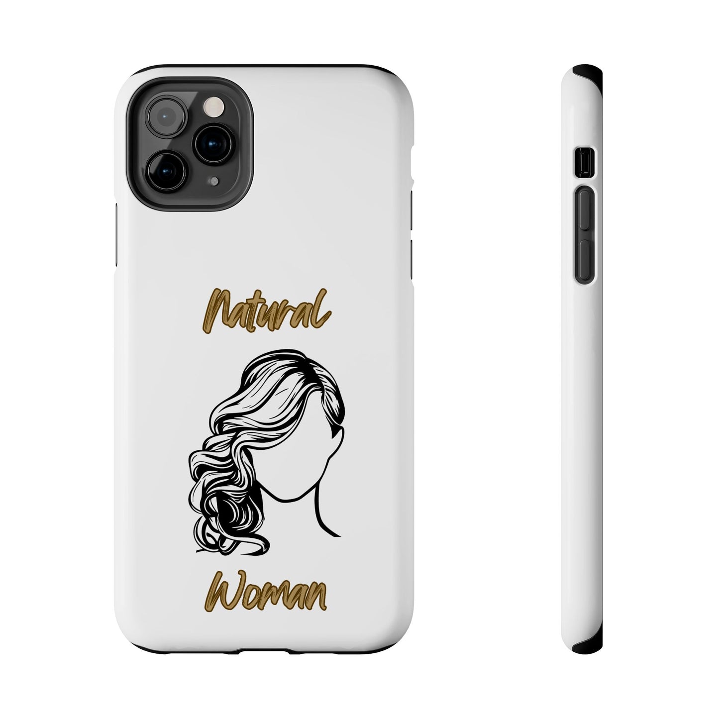 Natural Woman Long Curl (BL)Tough Phone Cases WHITE