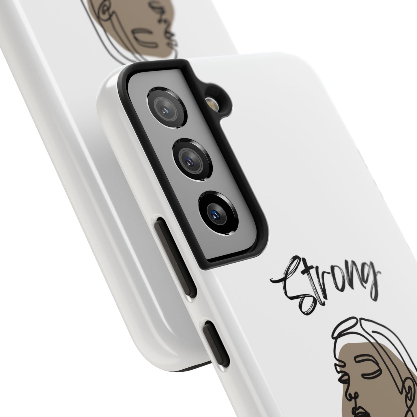 STRONG MOMMA Samsung Galaxy Tough Phone Cases (BL) White
