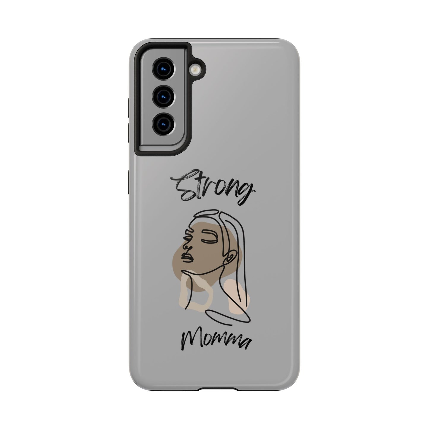 STRONG MOMMA Samsung Galaxy Tough Phone Cases (BL) Light Grey
