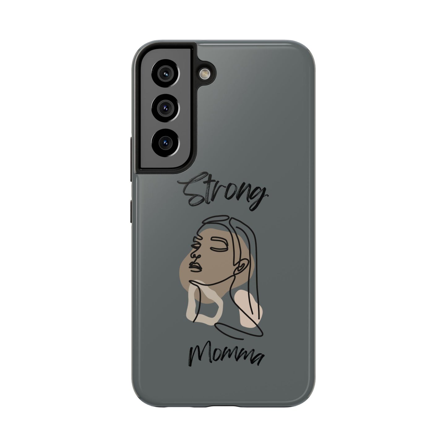 STRONG MOMMA Samsung Galaxy Tough Phone Cases (BL) Dark Grey