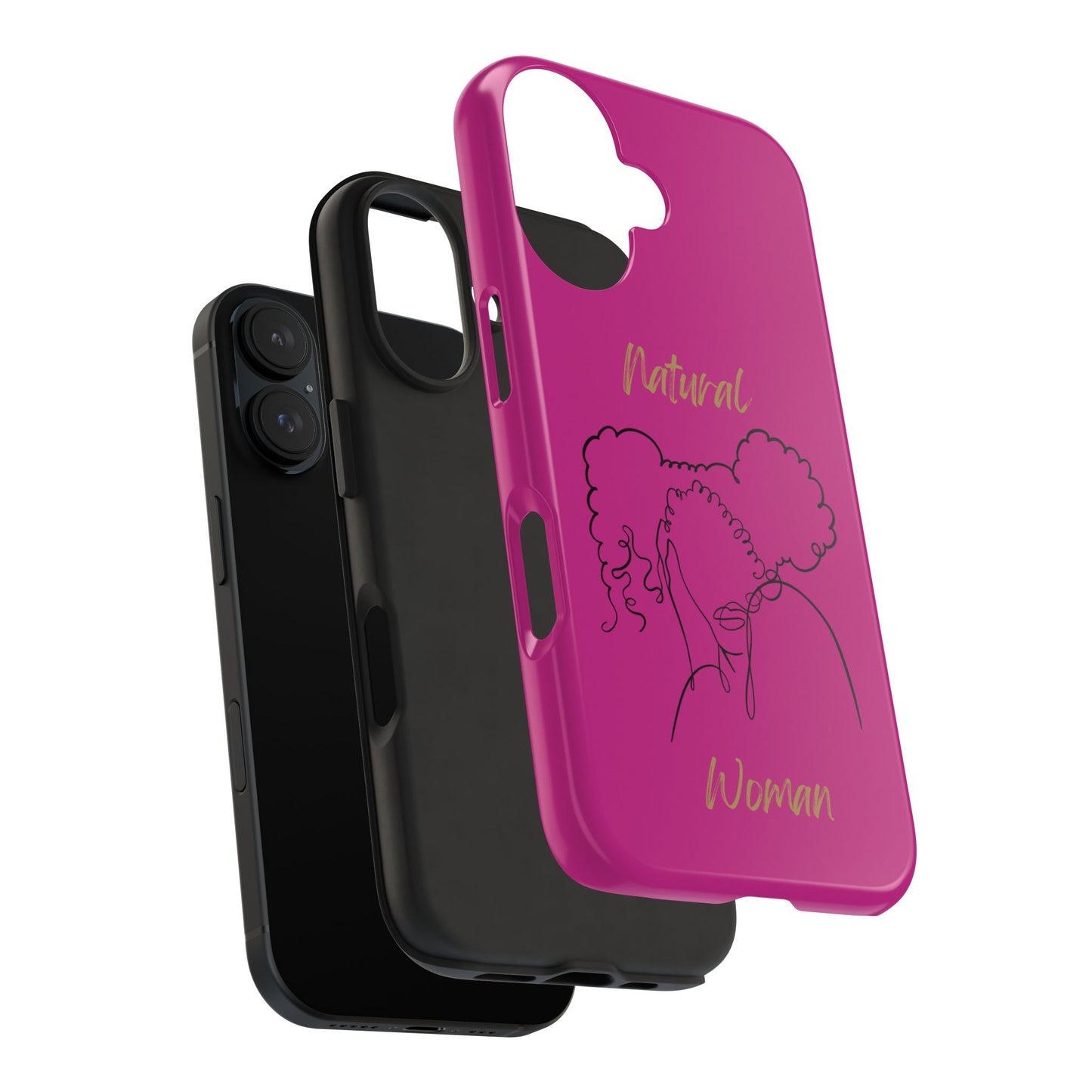 Natural Woman Twin Puffs (BL)Tough Phone Cases PINK