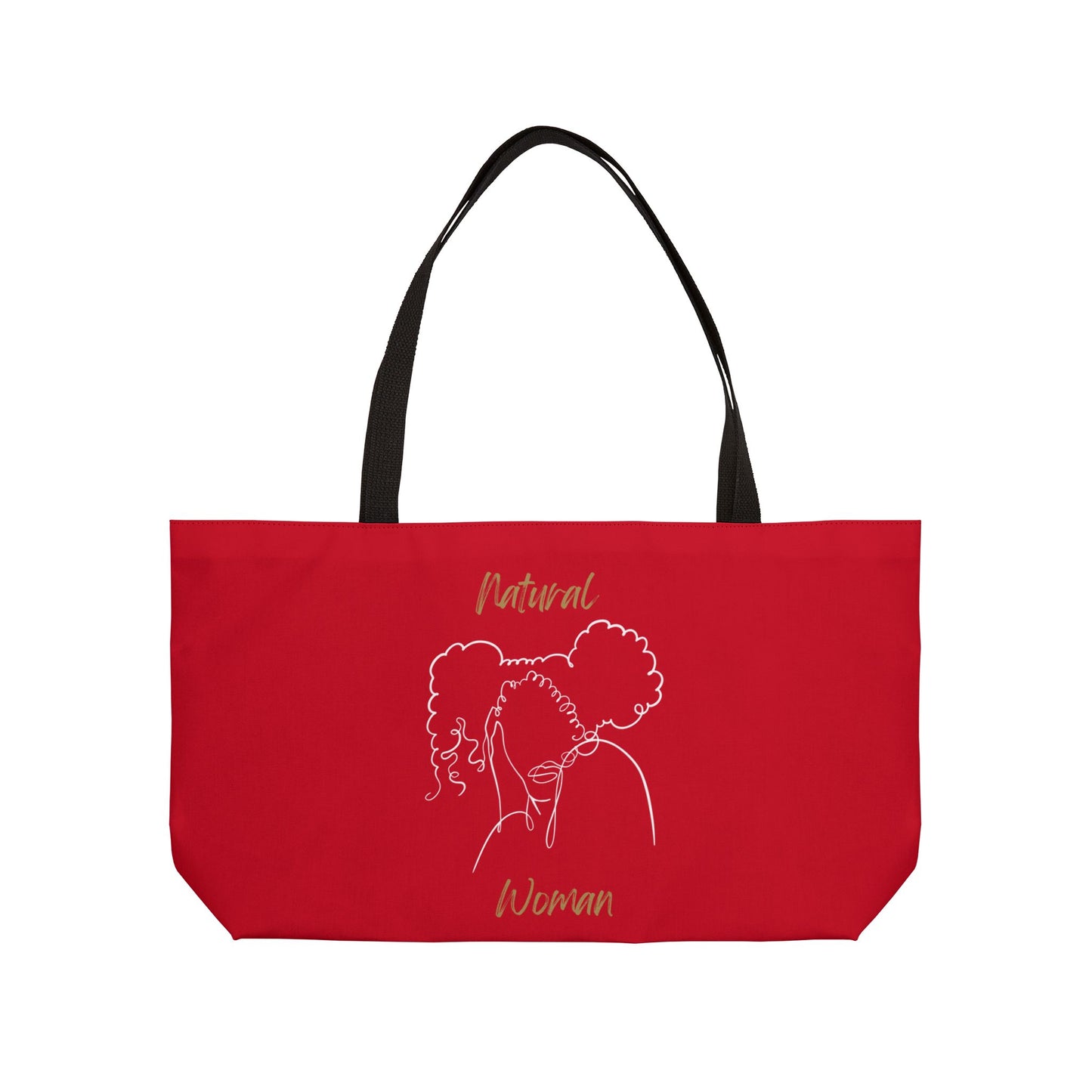 Natural Woman Twin Puffs (WL) Weekender Tote Bag DARK RED