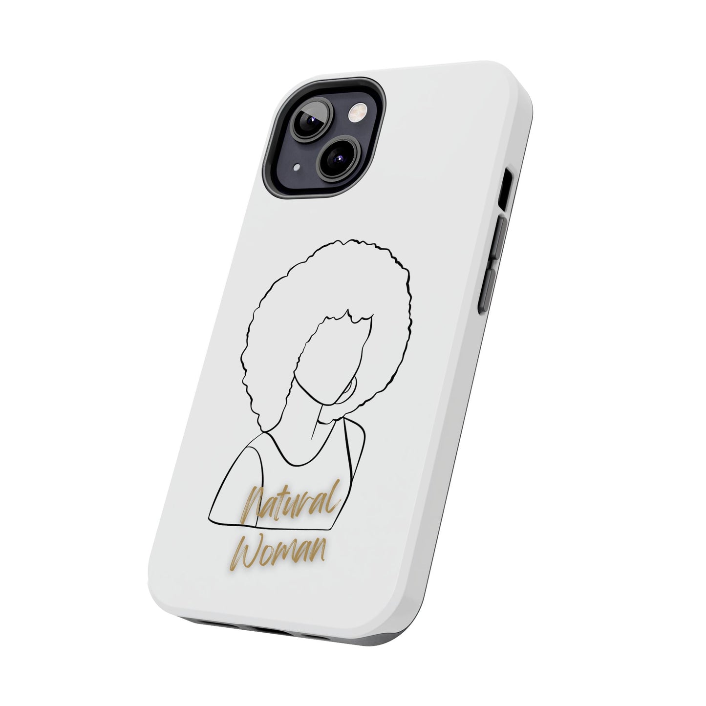 Natural Woman Afro (BL) Tough Phone Case WHITE