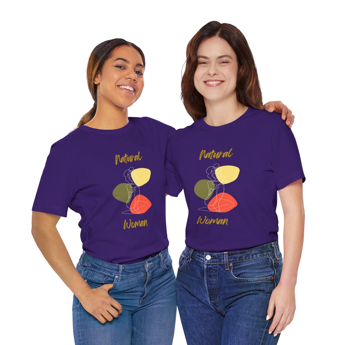 Natural Woman Colorful Pose (WL) Short Sleeve T-Shirt