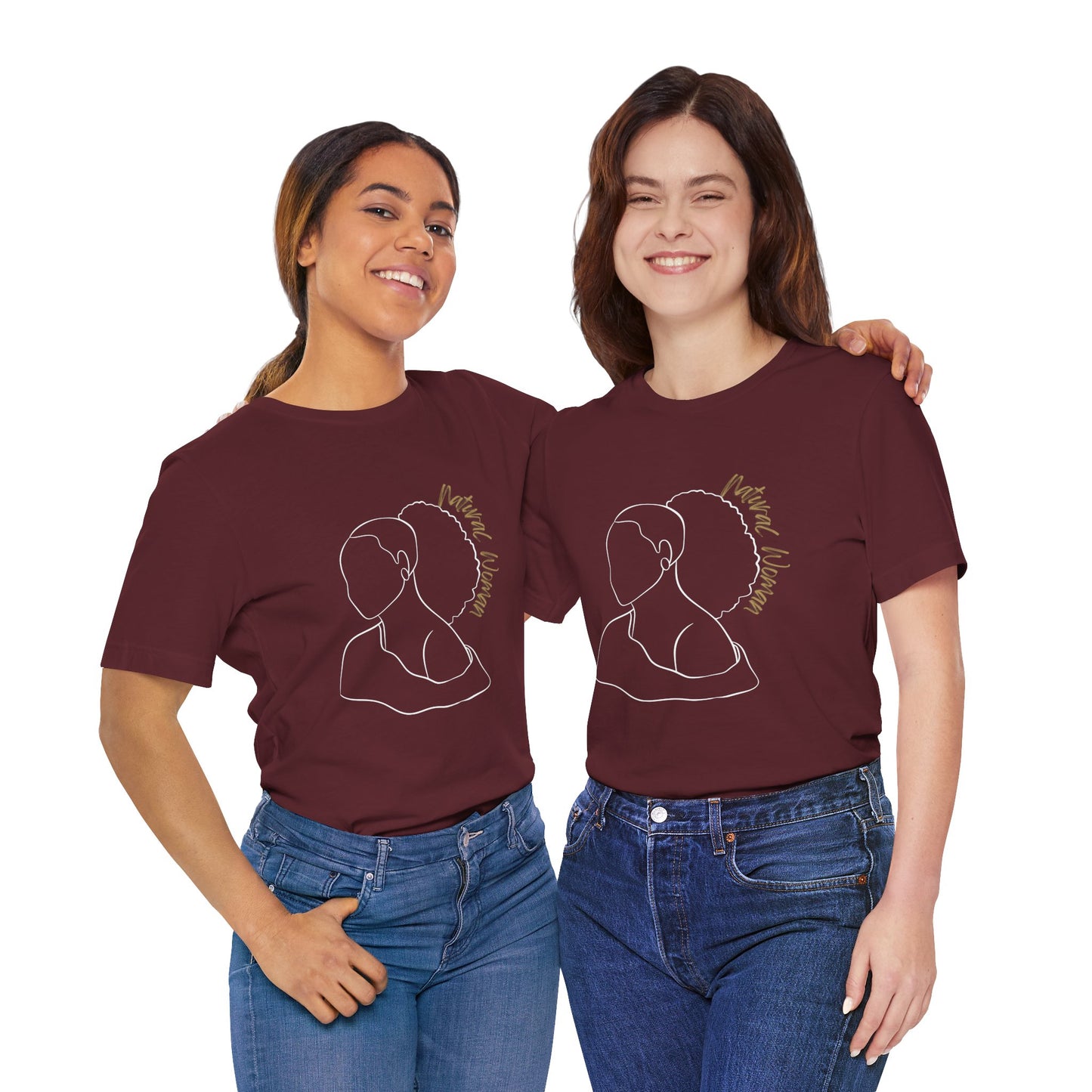 Natural Woman Behind Head Puff (WL) Short Sleeve T-Shirt