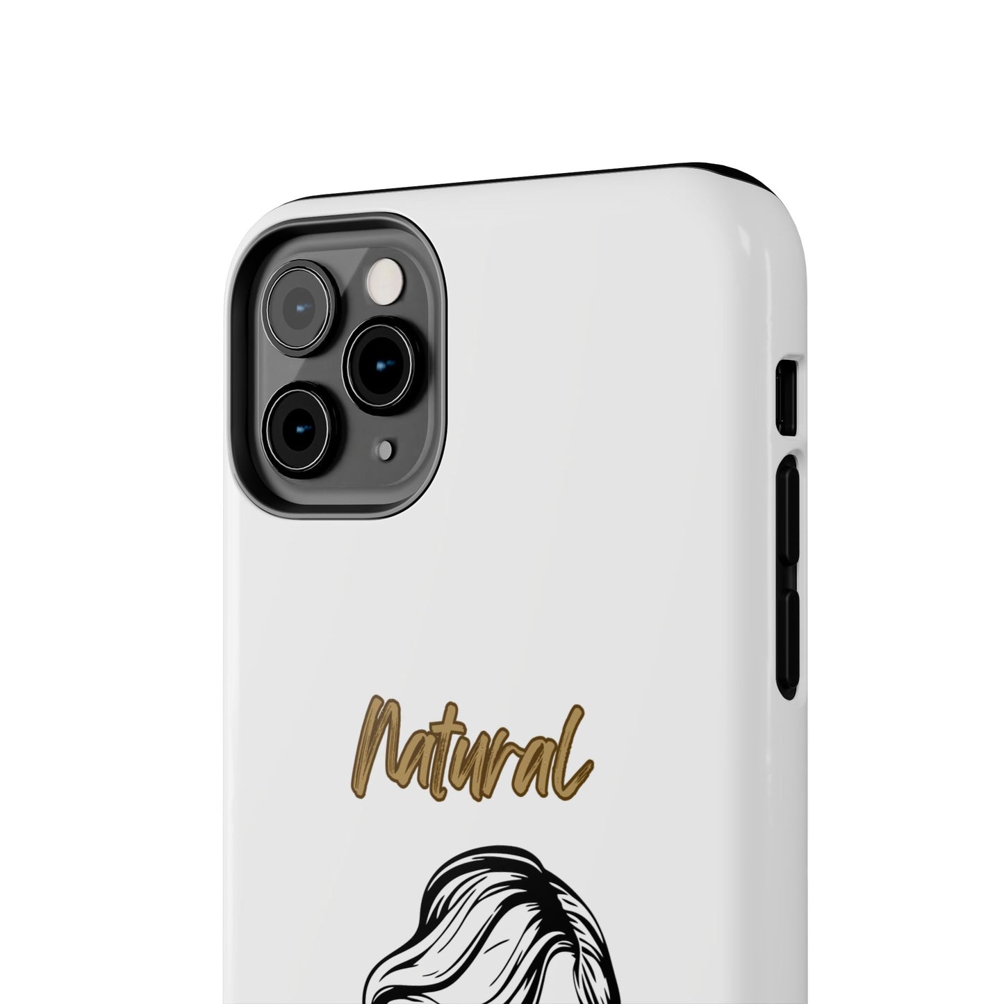 Natural Woman Long Curl (BL)Tough Phone Cases WHITE