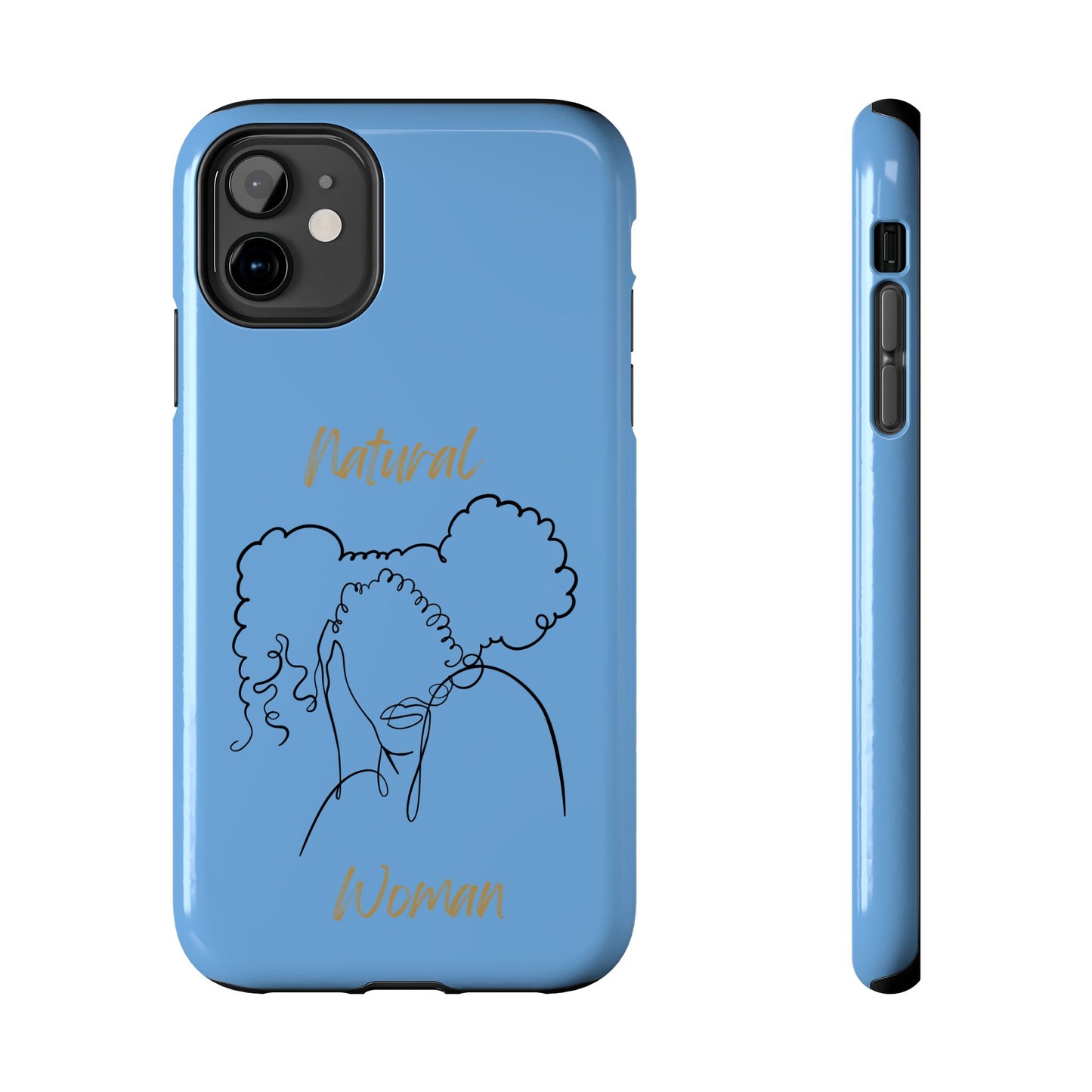Natural Woman Twin Puffs (BL)Tough Phone Cases LIGHT BLUE