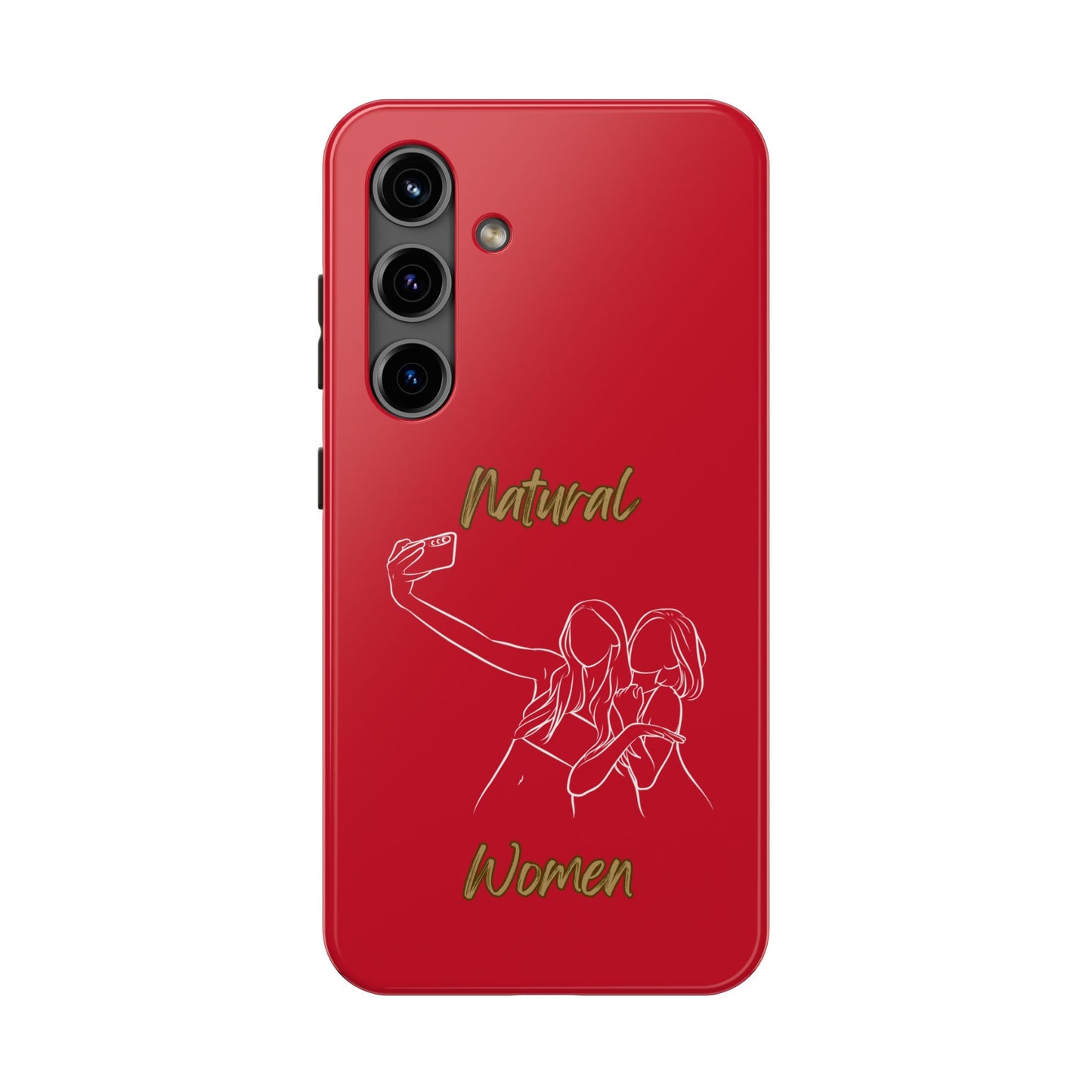 Natural Woman Friends Selfie (WL)Tough Phone Cases DARK RED