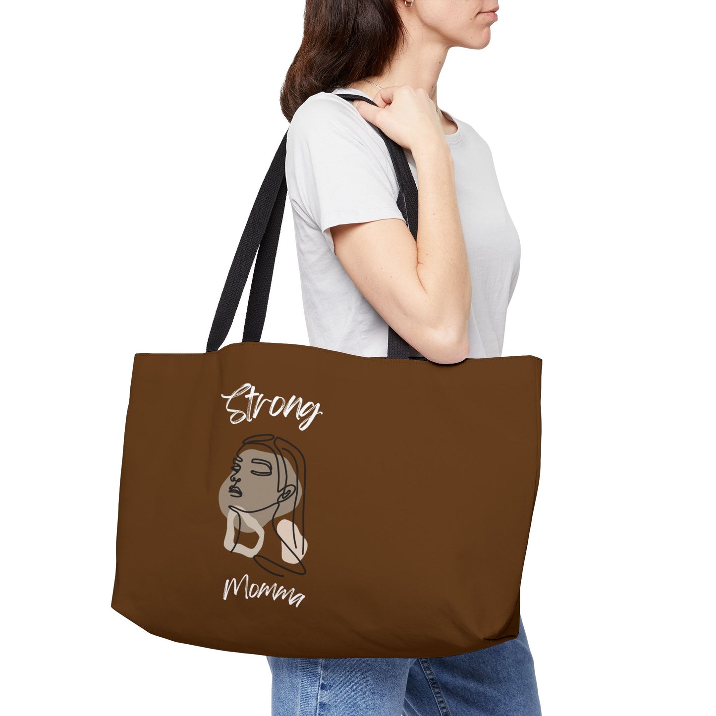 Strong Momma (WL) Weekender Tote Bag BROWN