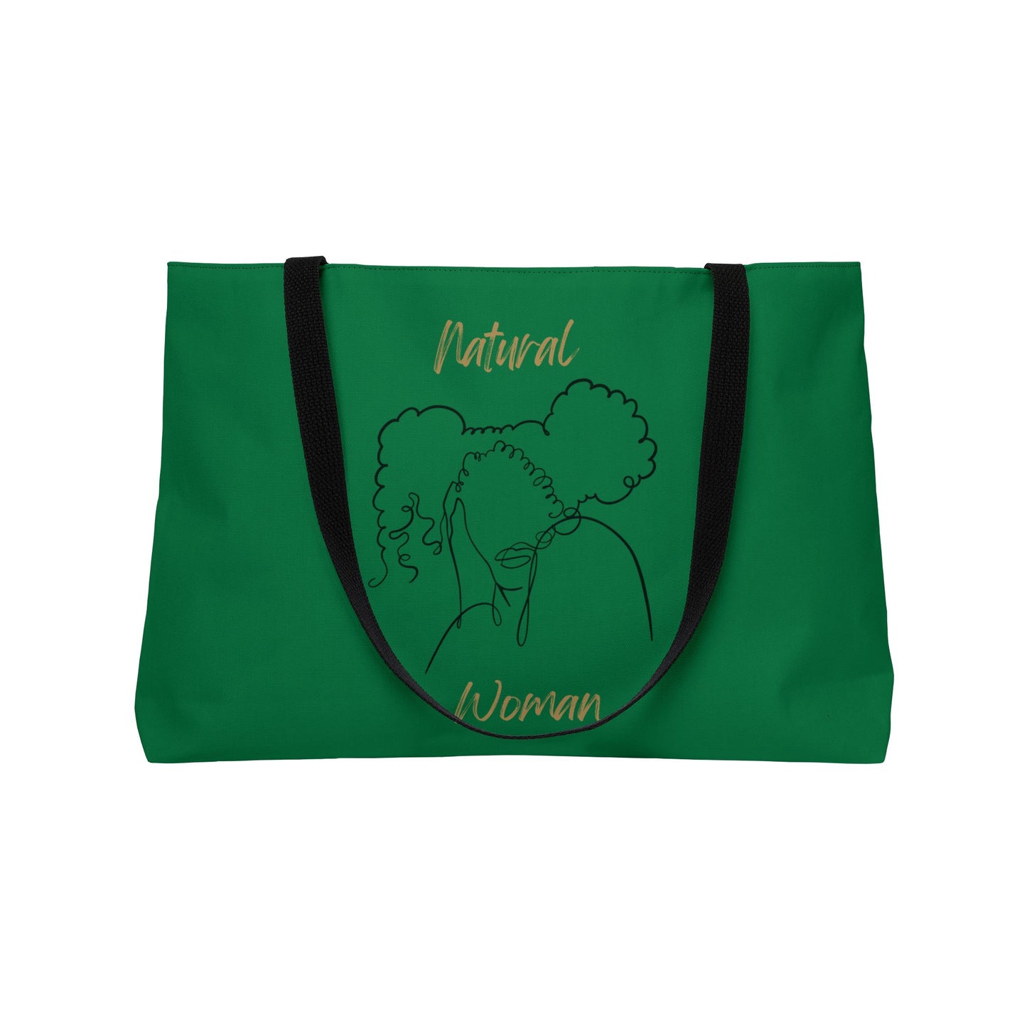 Natural Woman Twin Puffs (BL) Weekender Tote Bag DARK GREEN