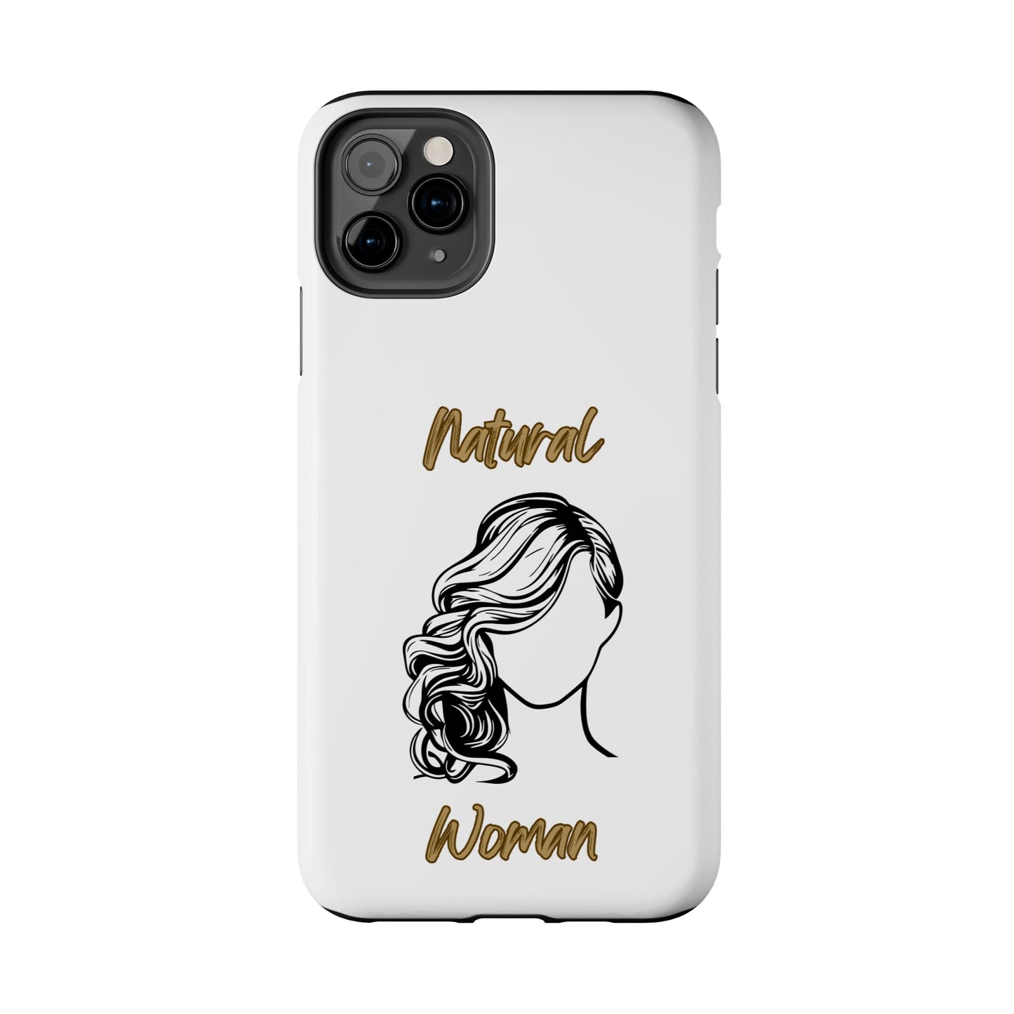 Natural Woman Long Curl (BL)Tough Phone Cases WHITE