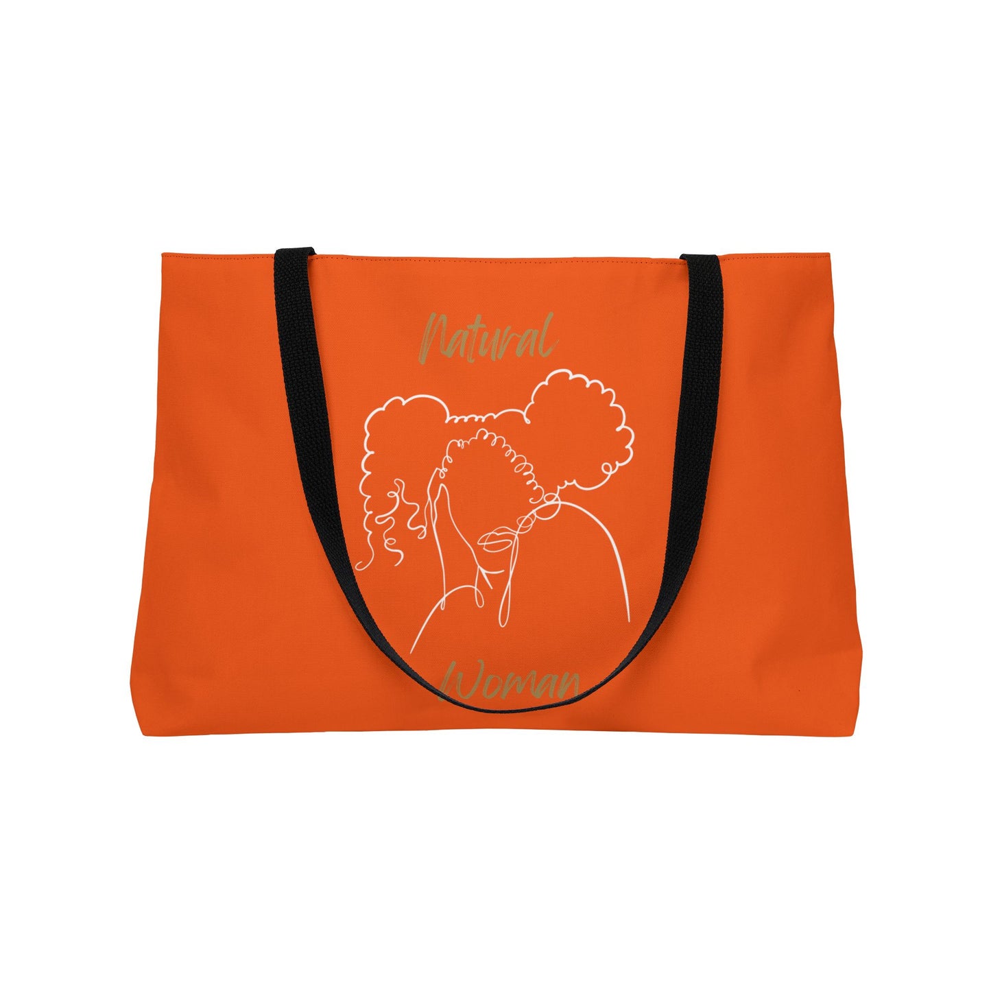 Natural Woman Twin Puffs (WL) Weekender Tote Bag ORANGE