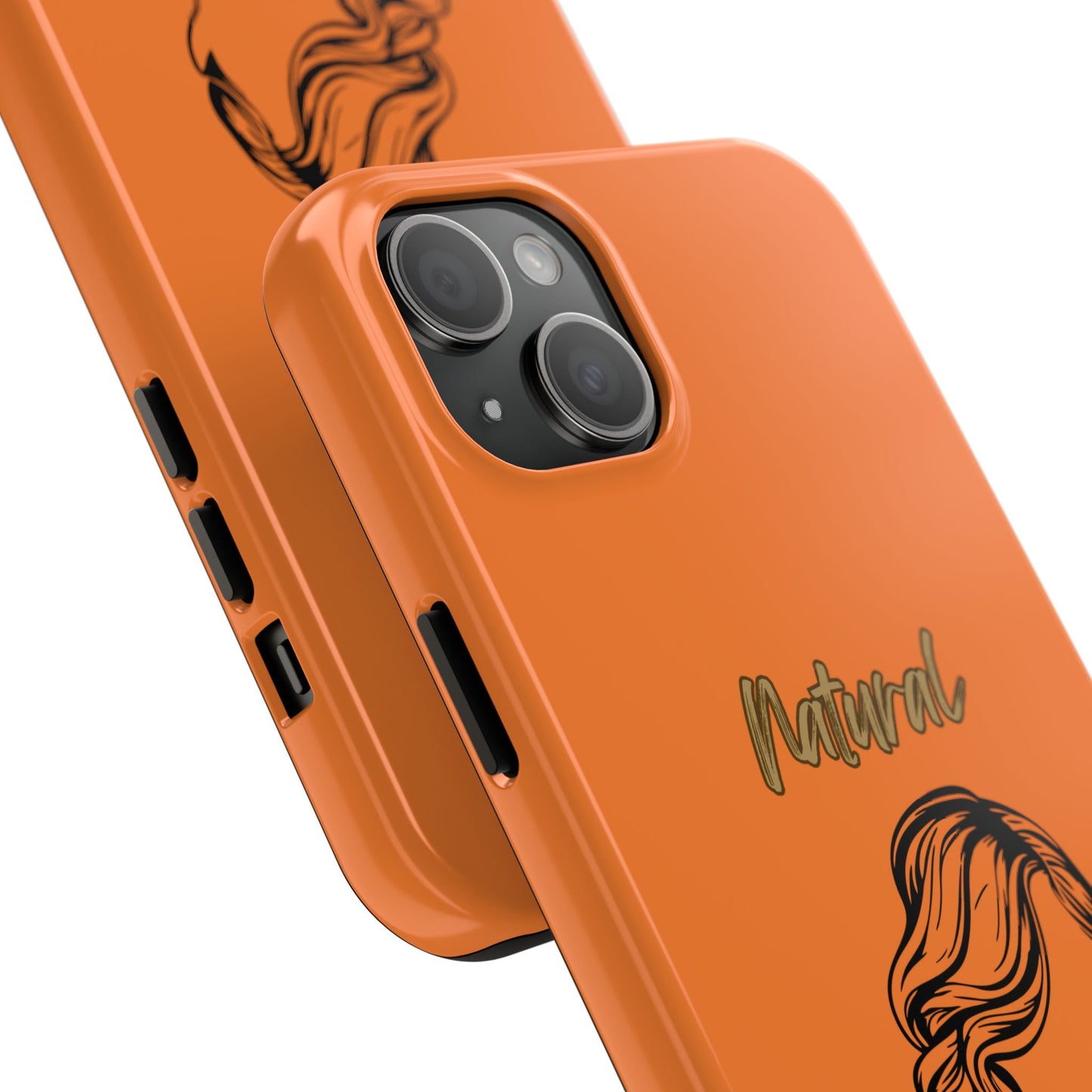 Natural Woman Long Curl (BL)Tough Phone Cases CRUSTA