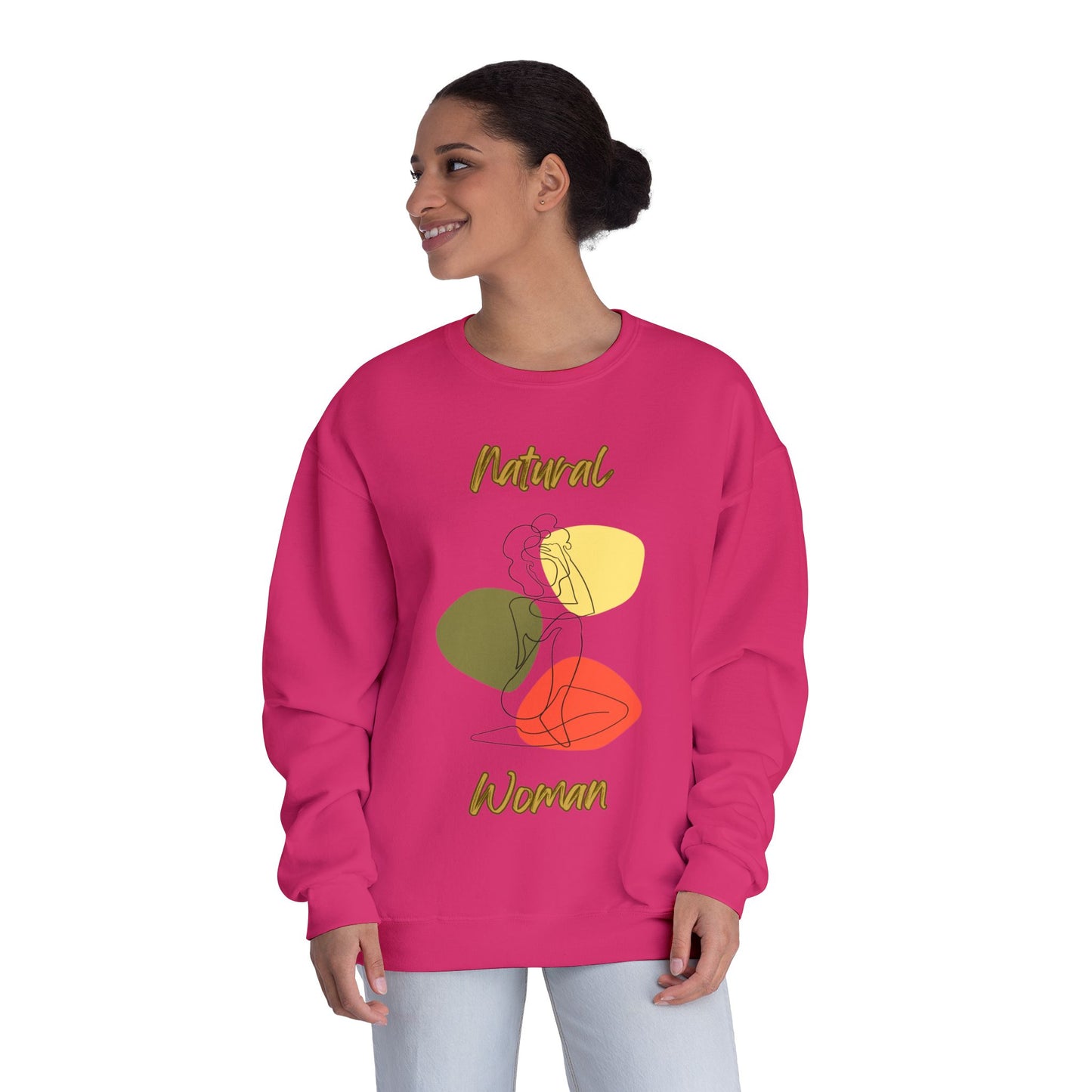 Natural Woman Colorful Pose (BL) Crewneck Sweatshirt