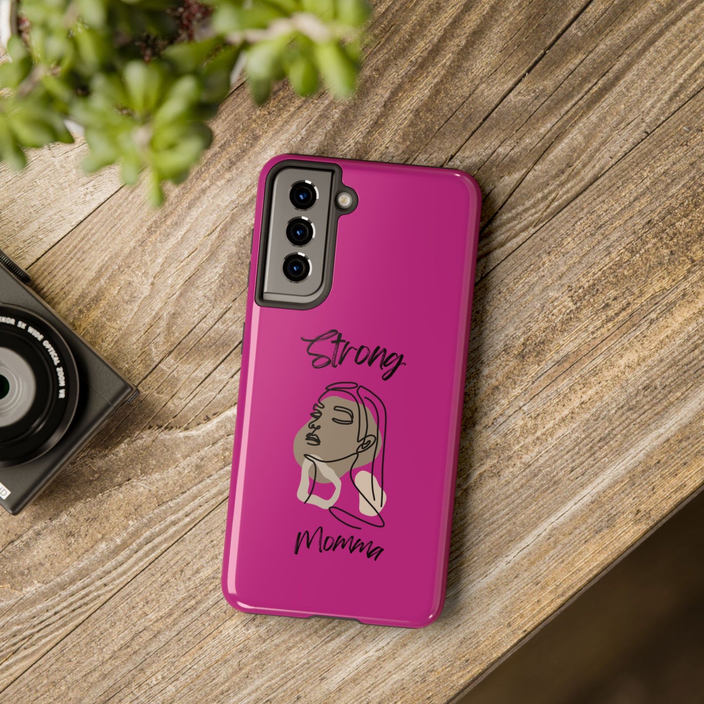 STRONG MOMMA Samsung Galaxy Tough Phone Cases (BL) Pink
