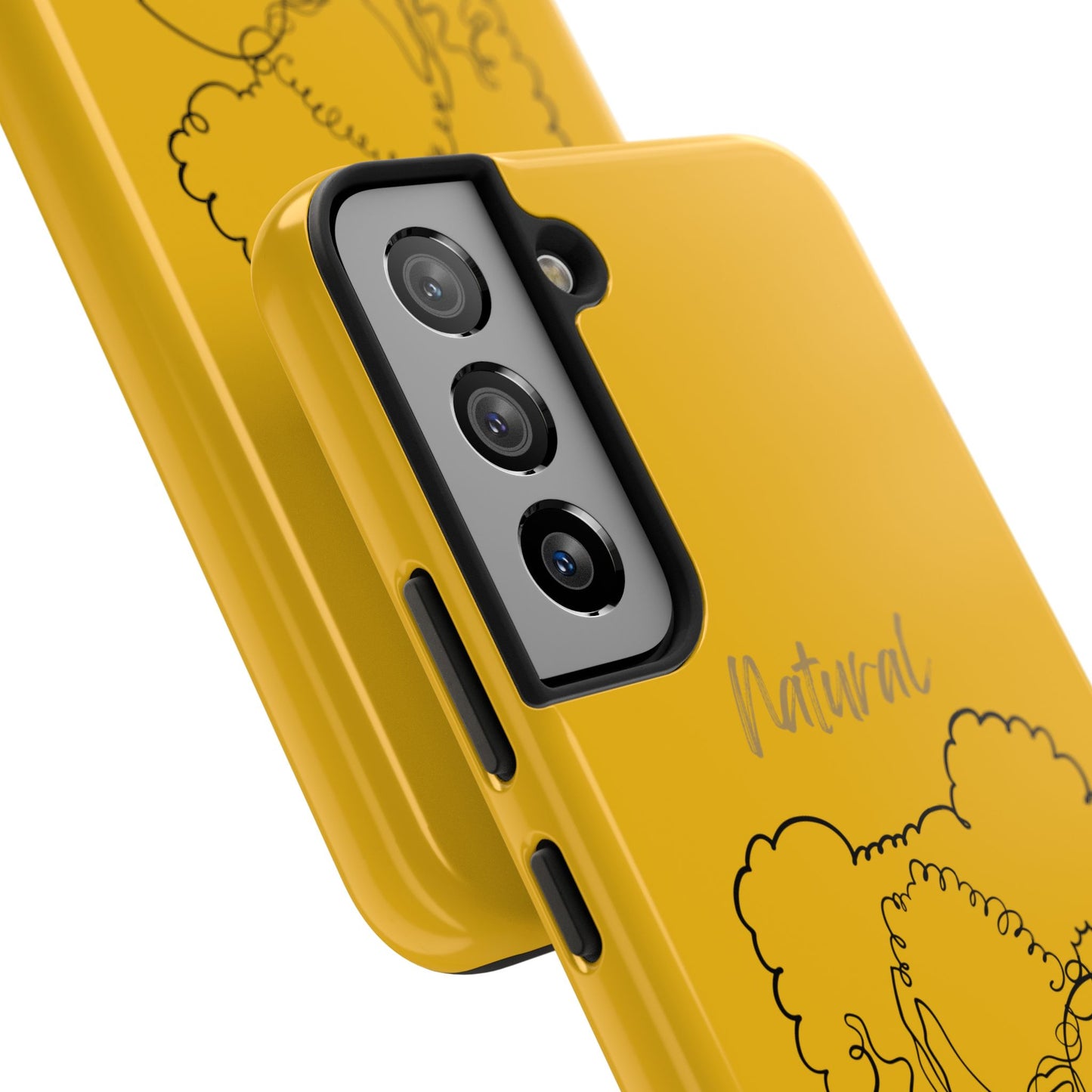 Natural Woman Twin Puffs (BL) Tough Phone Cases YELLOW