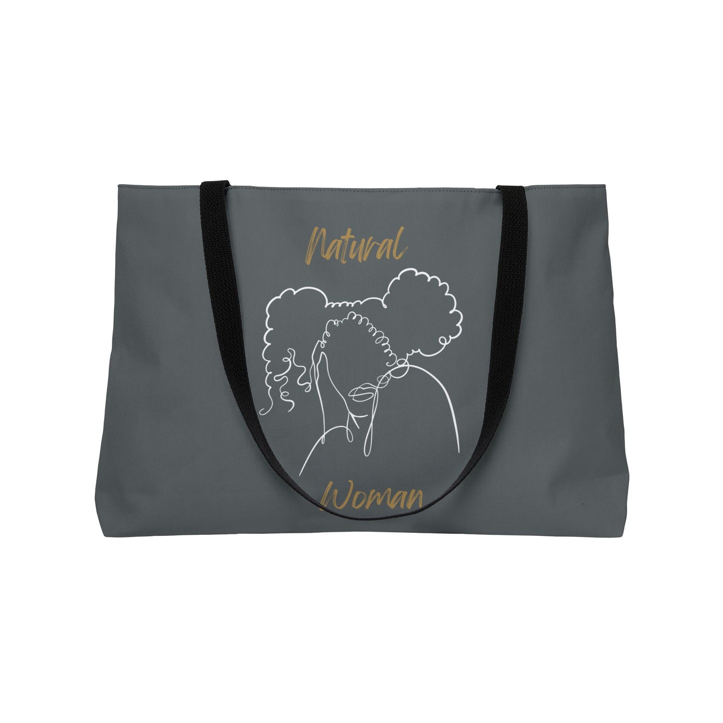 Natural Woman Twin Puffs (WL) Weekender Tote Bag DARK GREY