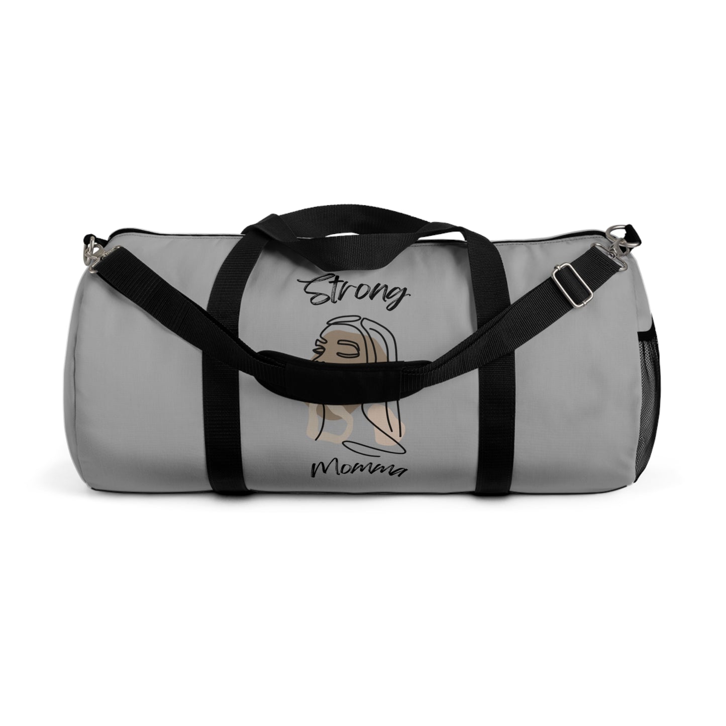 Strong Momma (BL) Duffel Bag LIGHT GREY
