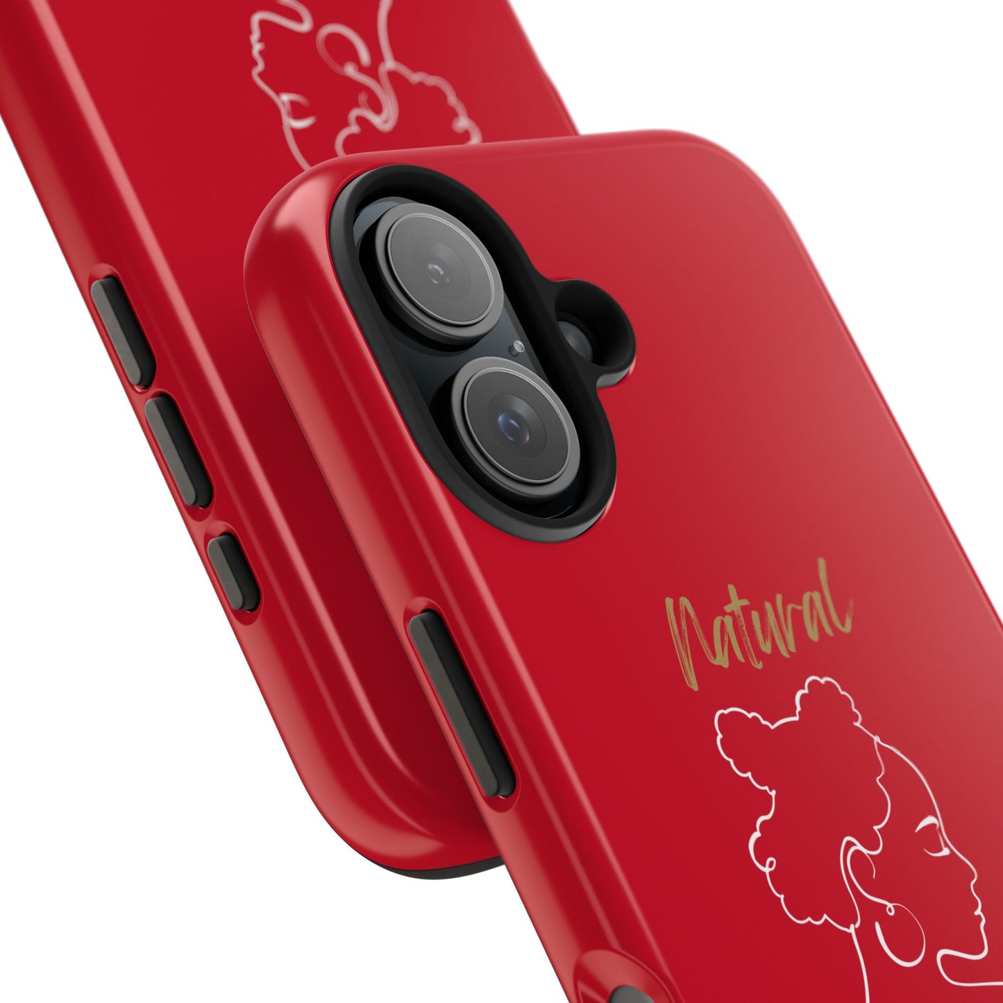 Natural Woman Twists (WL) Tough Phone Case DARK RED