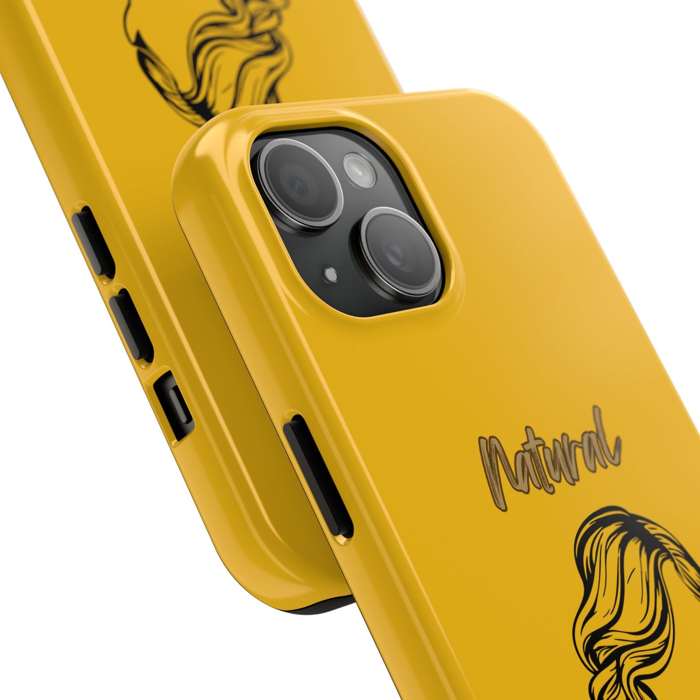 Natural Woman Long Curl (BL)Tough Phone Cases YELLOW