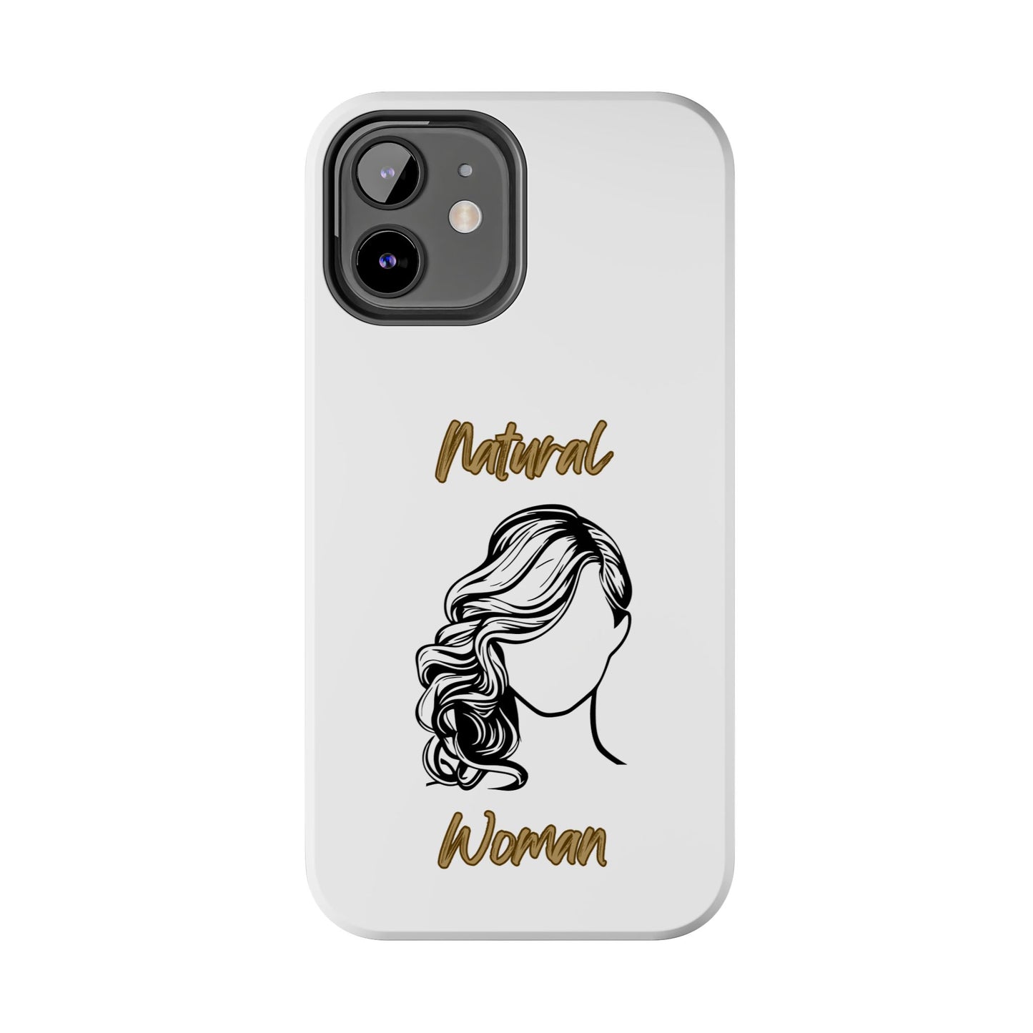 Natural Woman Long Curl (BL)Tough Phone Cases WHITE