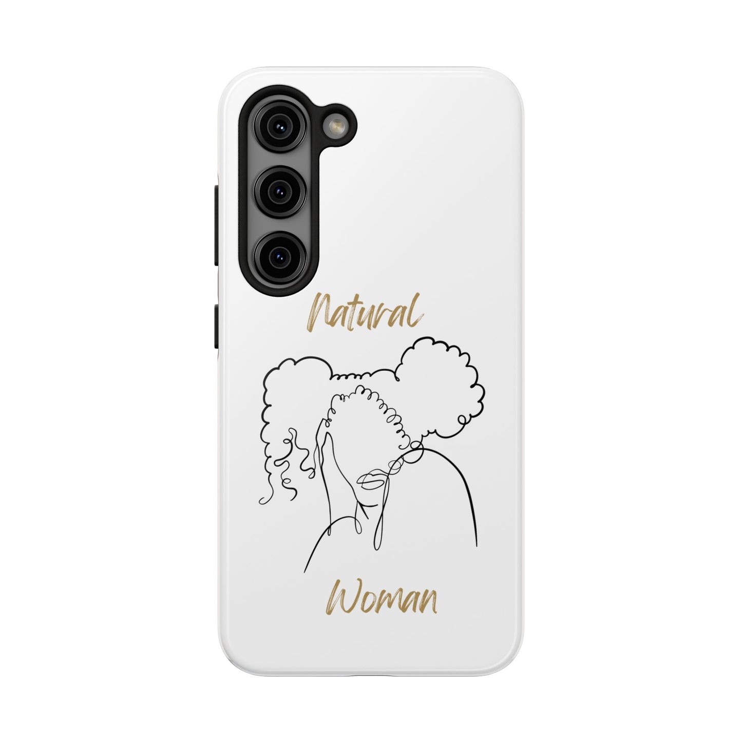 Natural Woman Twin Puffs (BL) Tough Phone Case WHITE