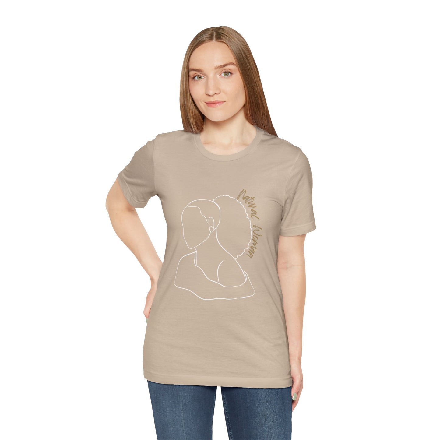 Natural Woman Behind Head Puff (WL) Short Sleeve T-Shirt
