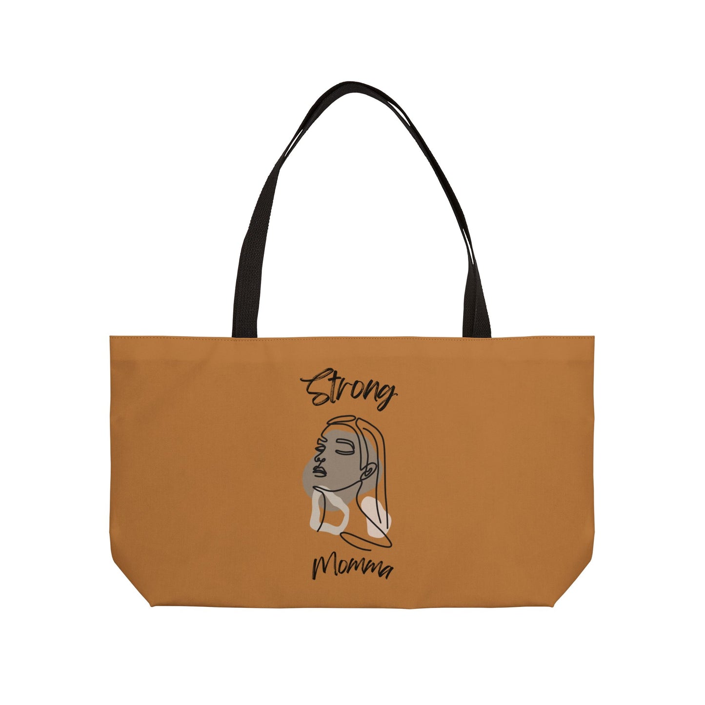 Strong Momma (BL) Weekender Tote Bag LIGHT BROWN