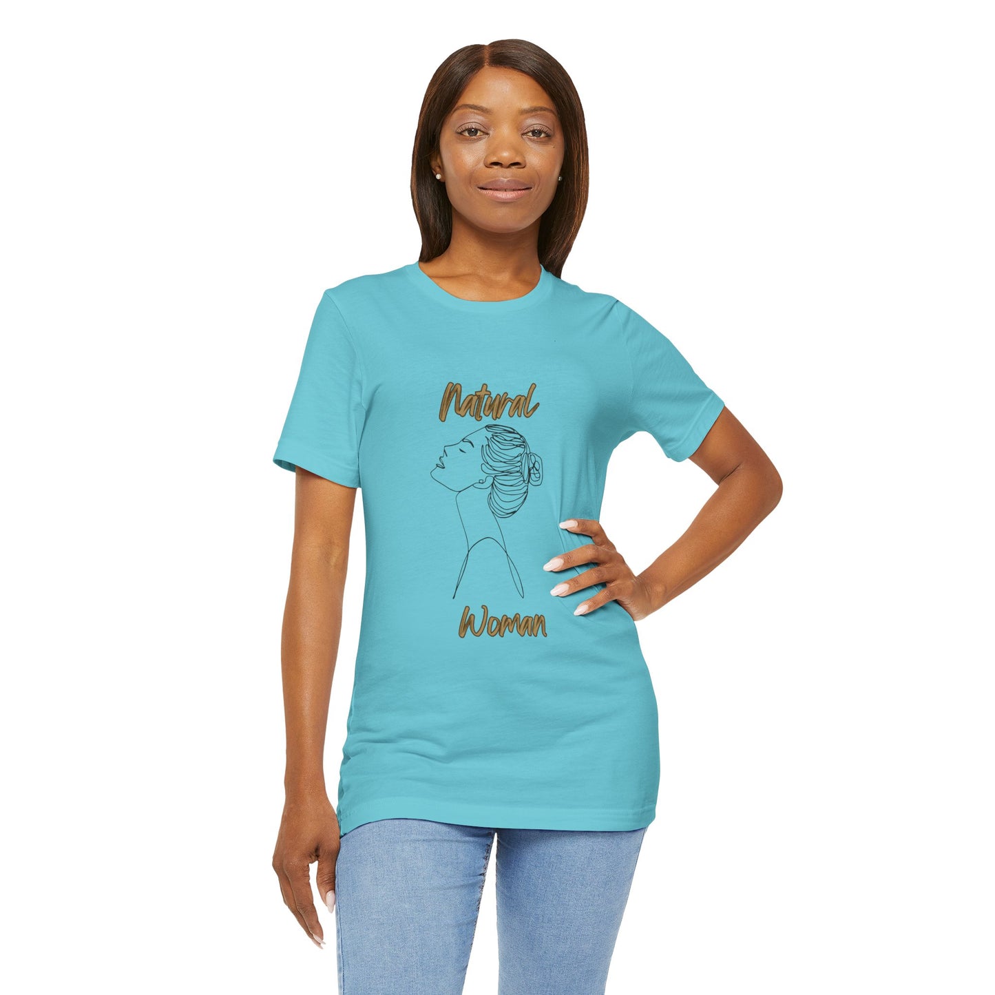 Natural Woman Wet Bun (BL) Short Sleeve T-Shirt