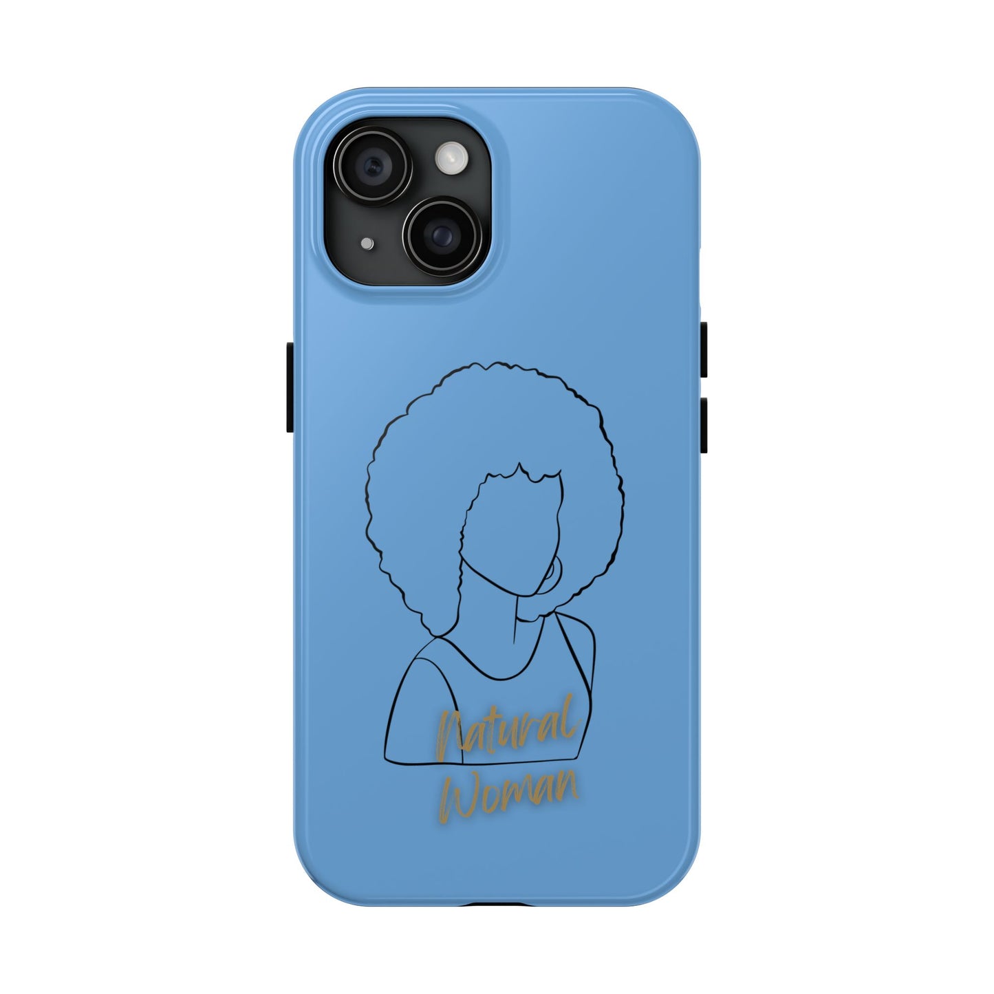 Natural Woman Afro (BL)Tough Phone Cases LIGHT BLUE