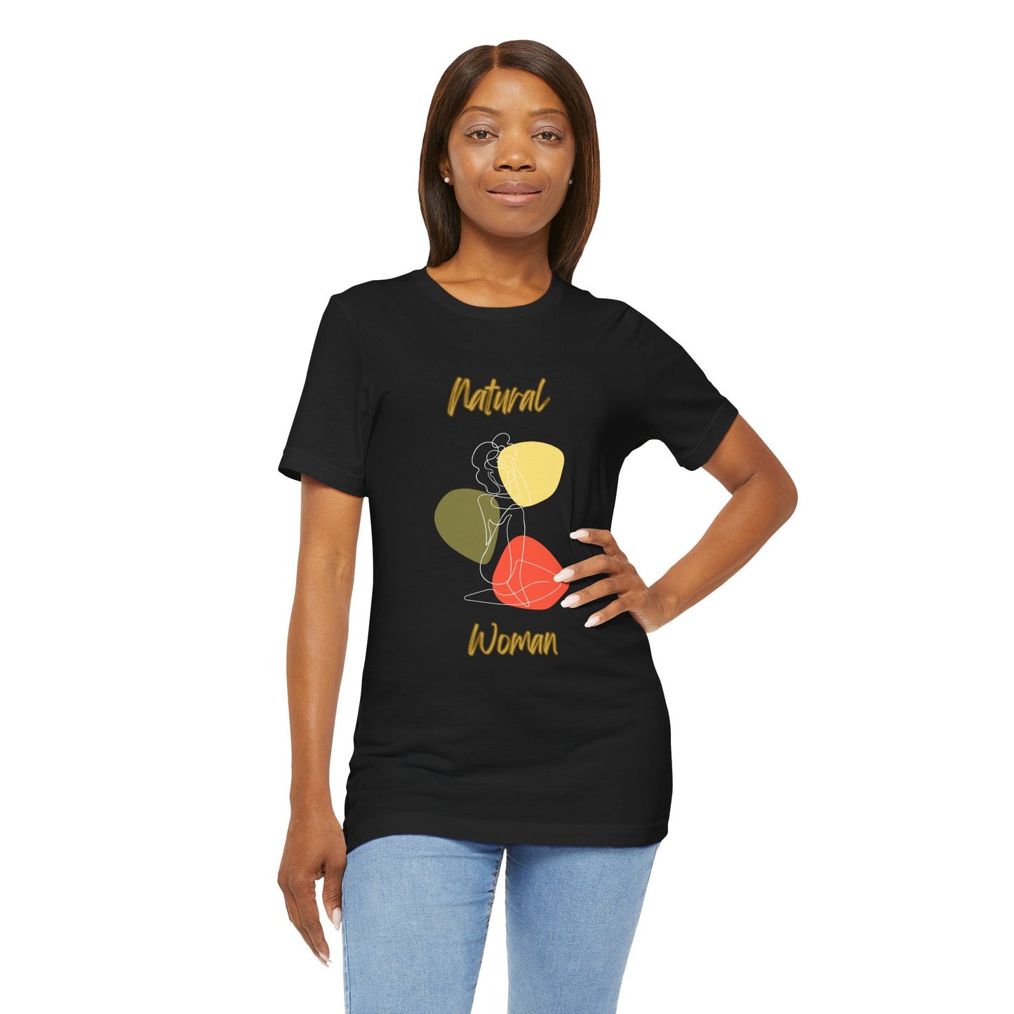 Natural Woman Colorful Pose (WL) Short Sleeve T-Shirt