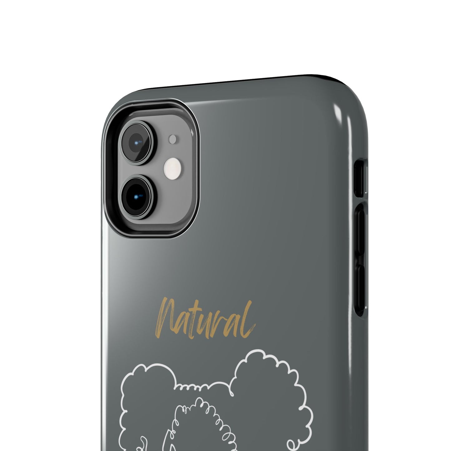 Natural Woman Twin Puffs (WL)Tough Phone Cases DARK GREY