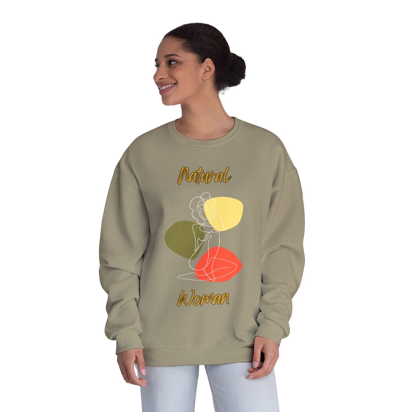 Natural Woman Colorful Pose (WL) Crewneck Sweatshirt