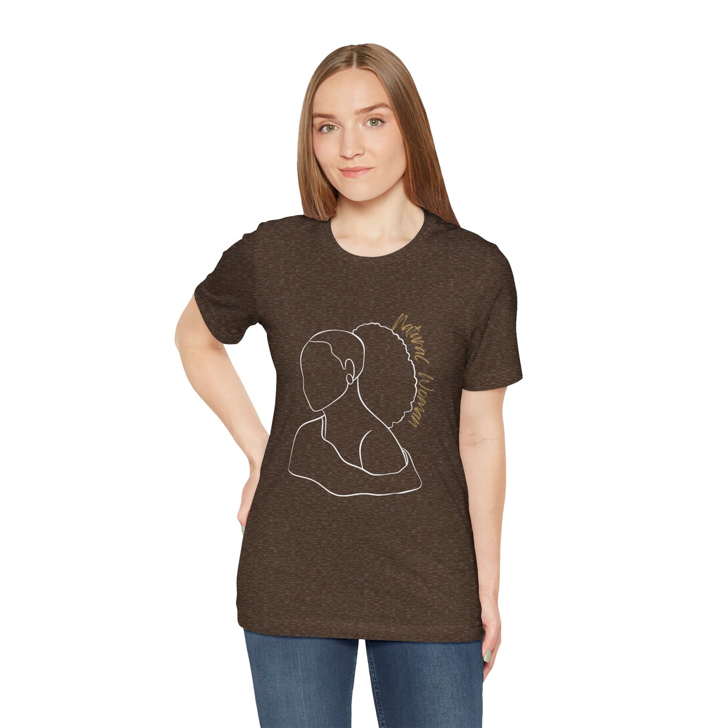 Natural Woman Behind Head Puff (WL) Short Sleeve T-Shirt
