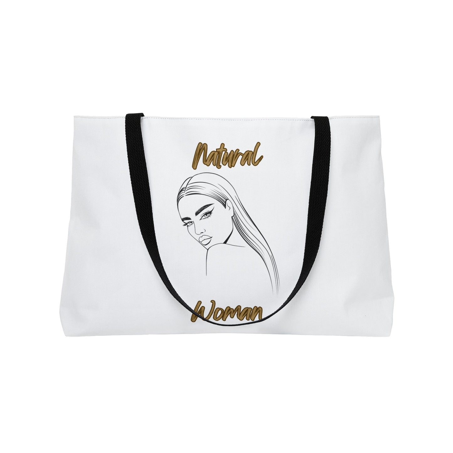 Natural Woman The Stare (BL) Weekender Tote Bag WHITE