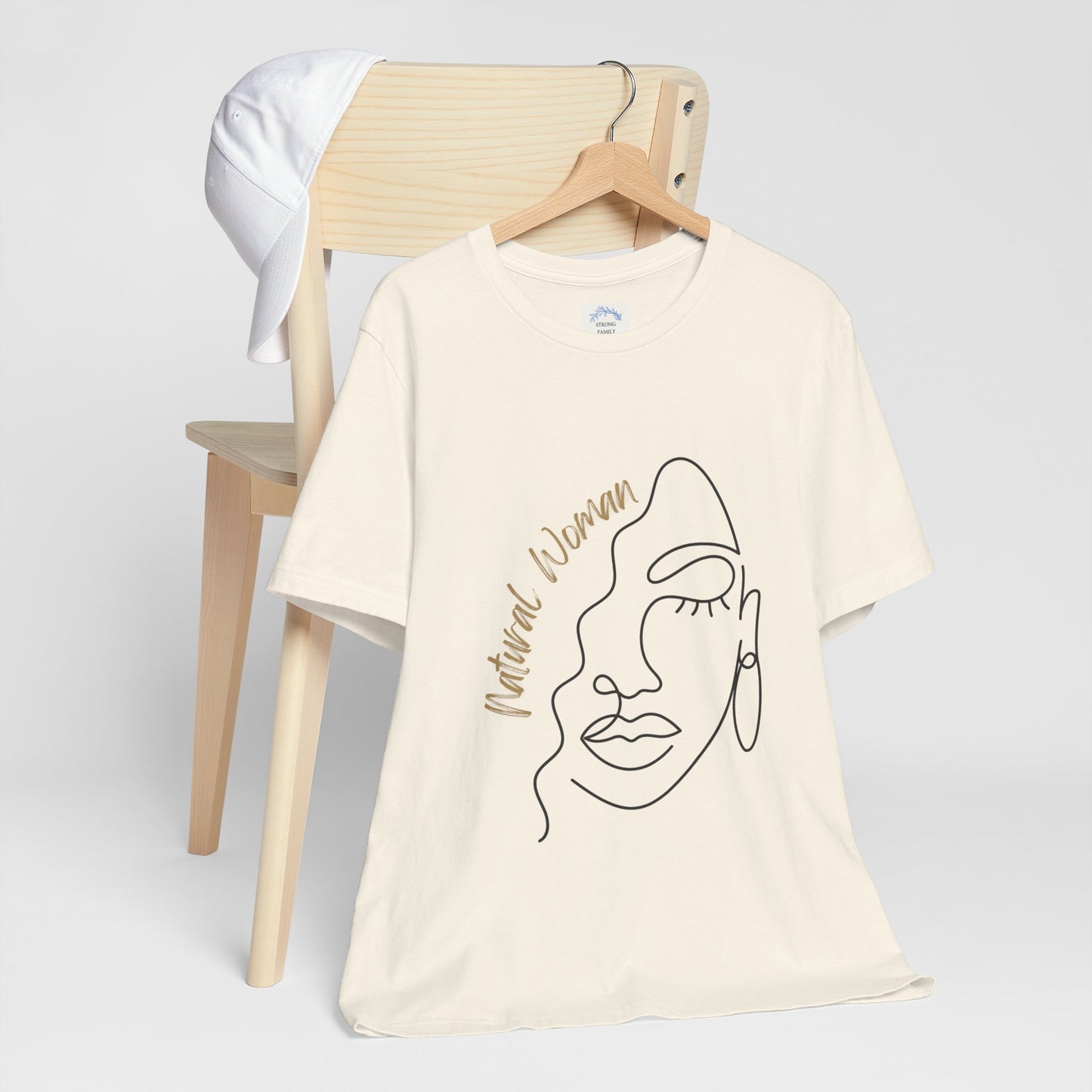 Natural Woman Half Face (BL) Short Sleeve T-Shirt